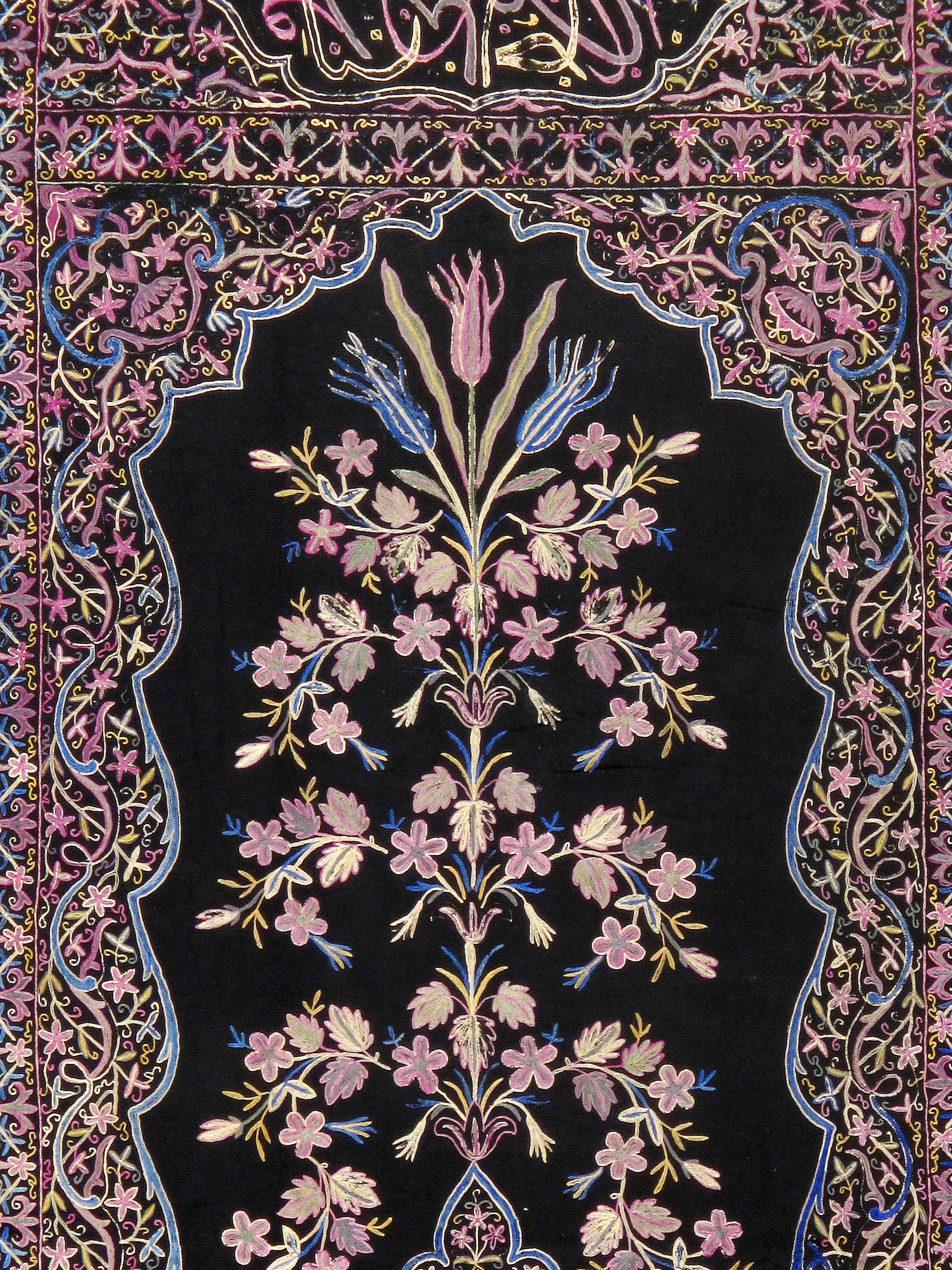 An antique Turkish flat-stitched Textile tapestry from the second quarter of the 20th century.