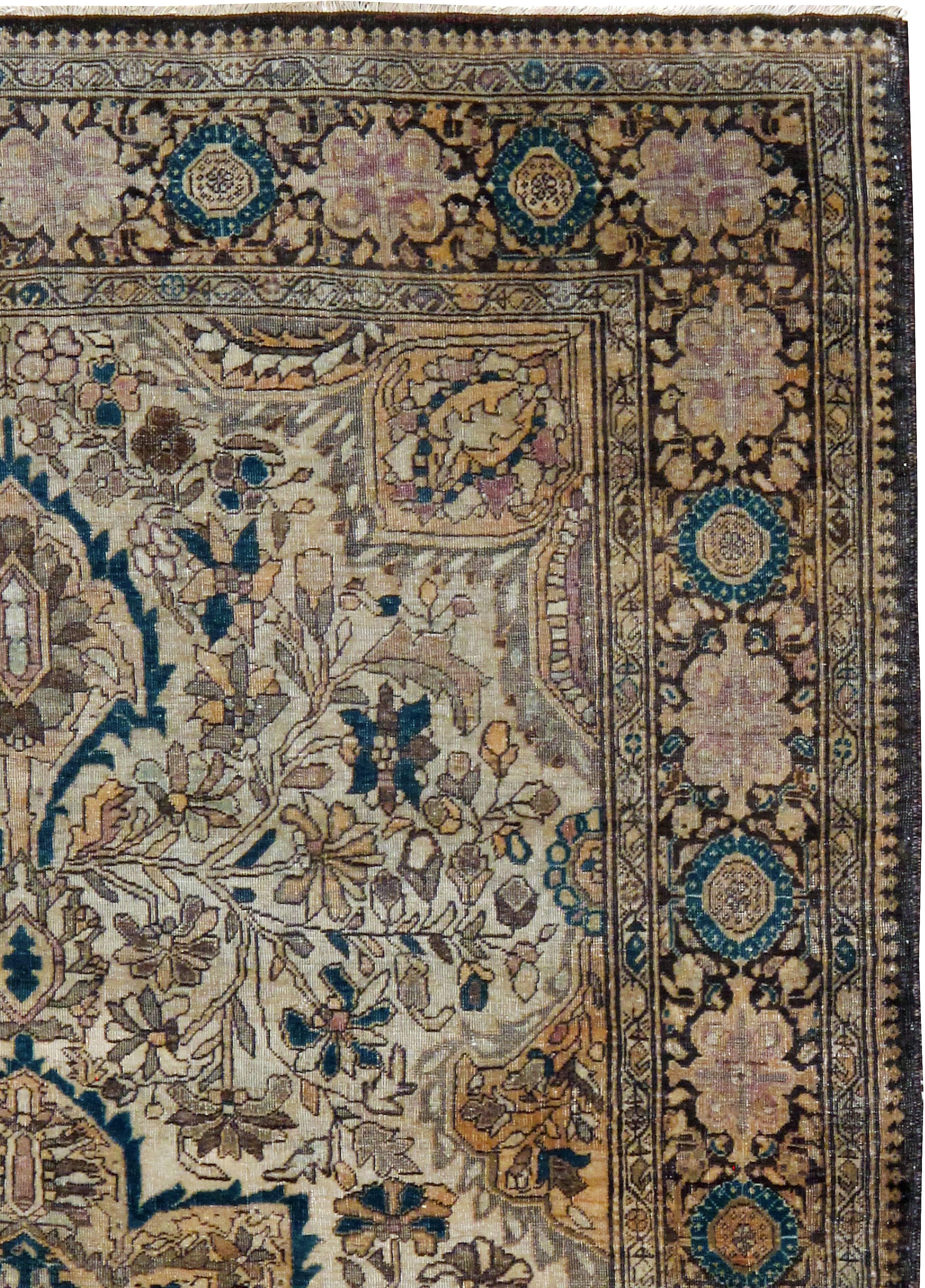 Hand-Woven Antique Persian Sarouk Farahan Rug