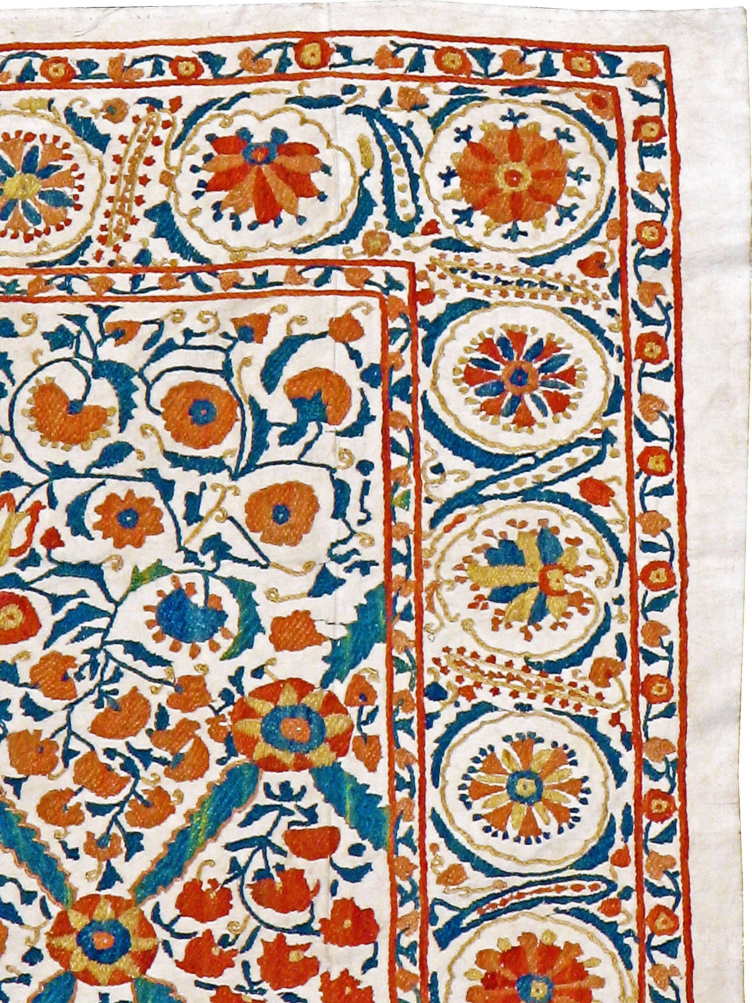 Needlework Vintage Uzbek Suzani Textile