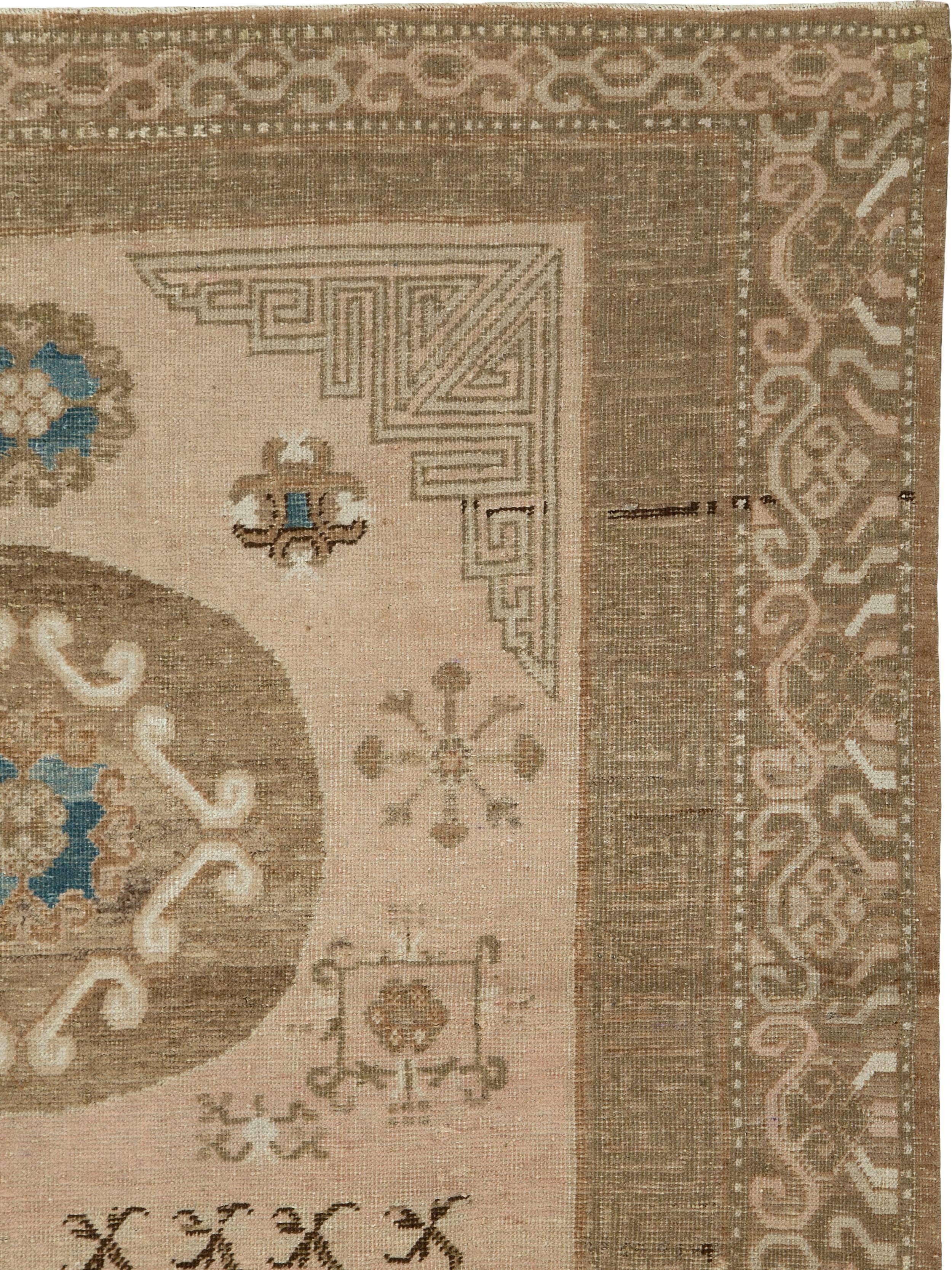 East Turkestani Antique East Turkestan Khotan Rug For Sale