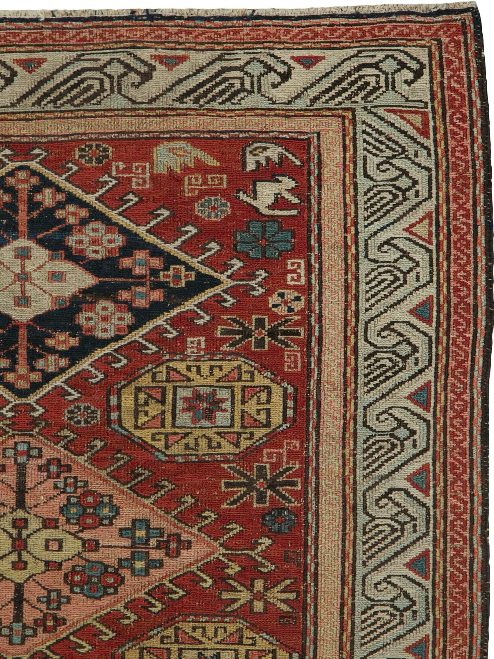 Hand-Woven Antique Persian Sumak Rug