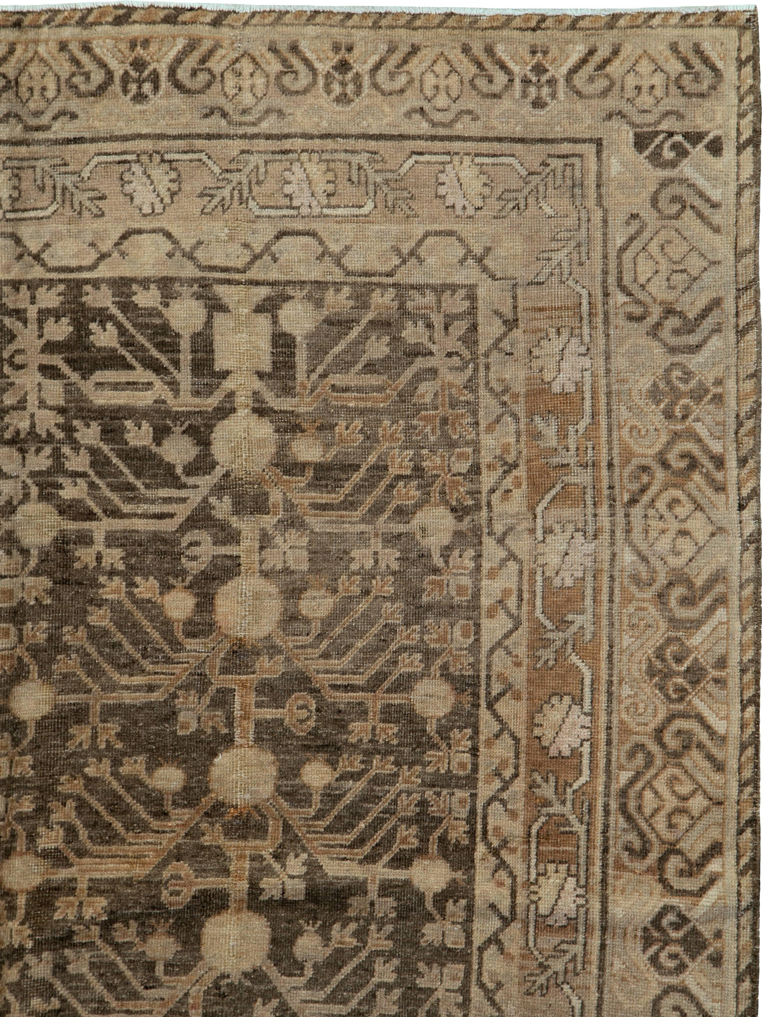 East Turkestani Antique East Turkestan Khotan Rug For Sale