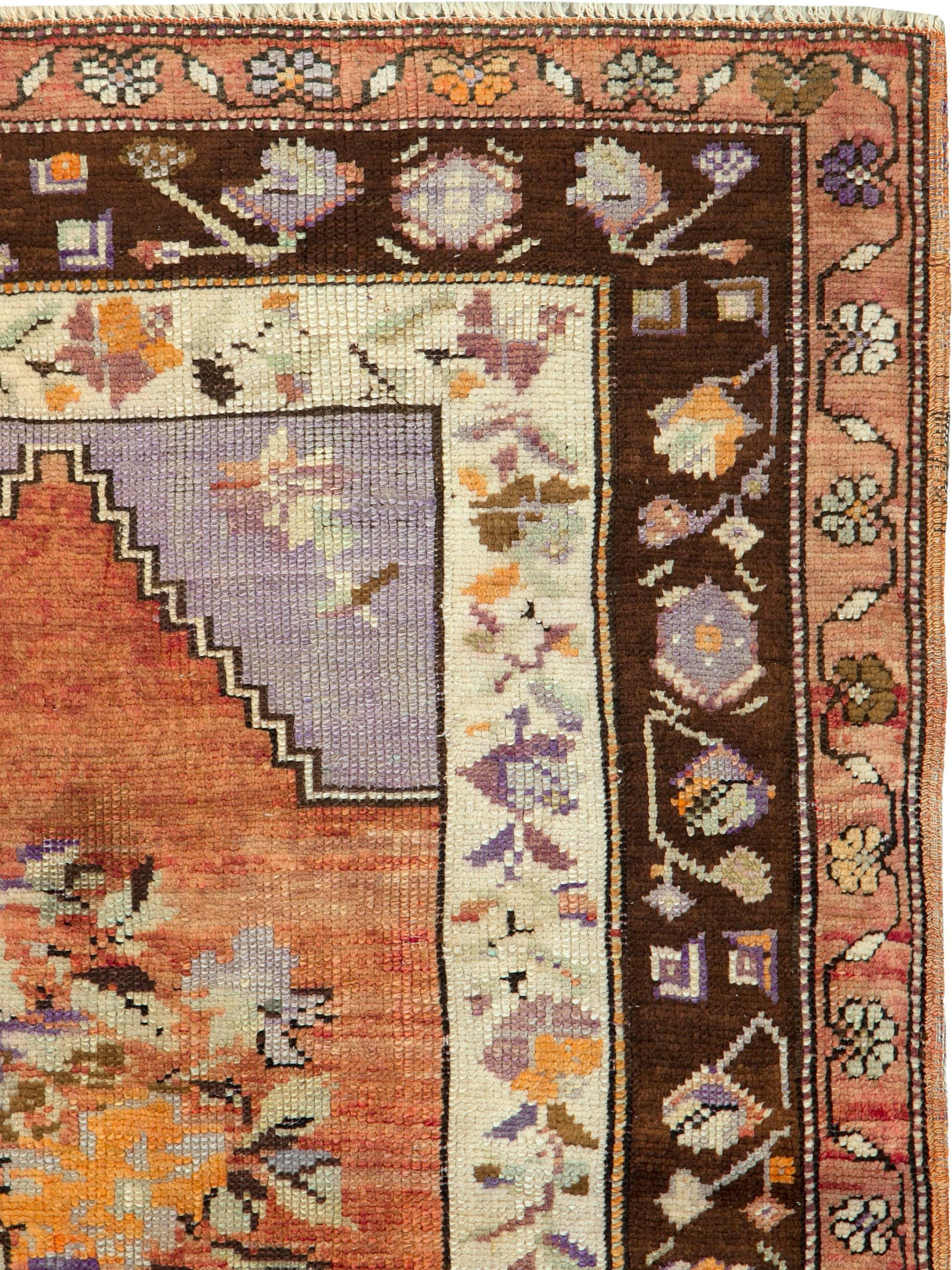 Hand-Woven Vintage Turkish Anatolian Rug For Sale