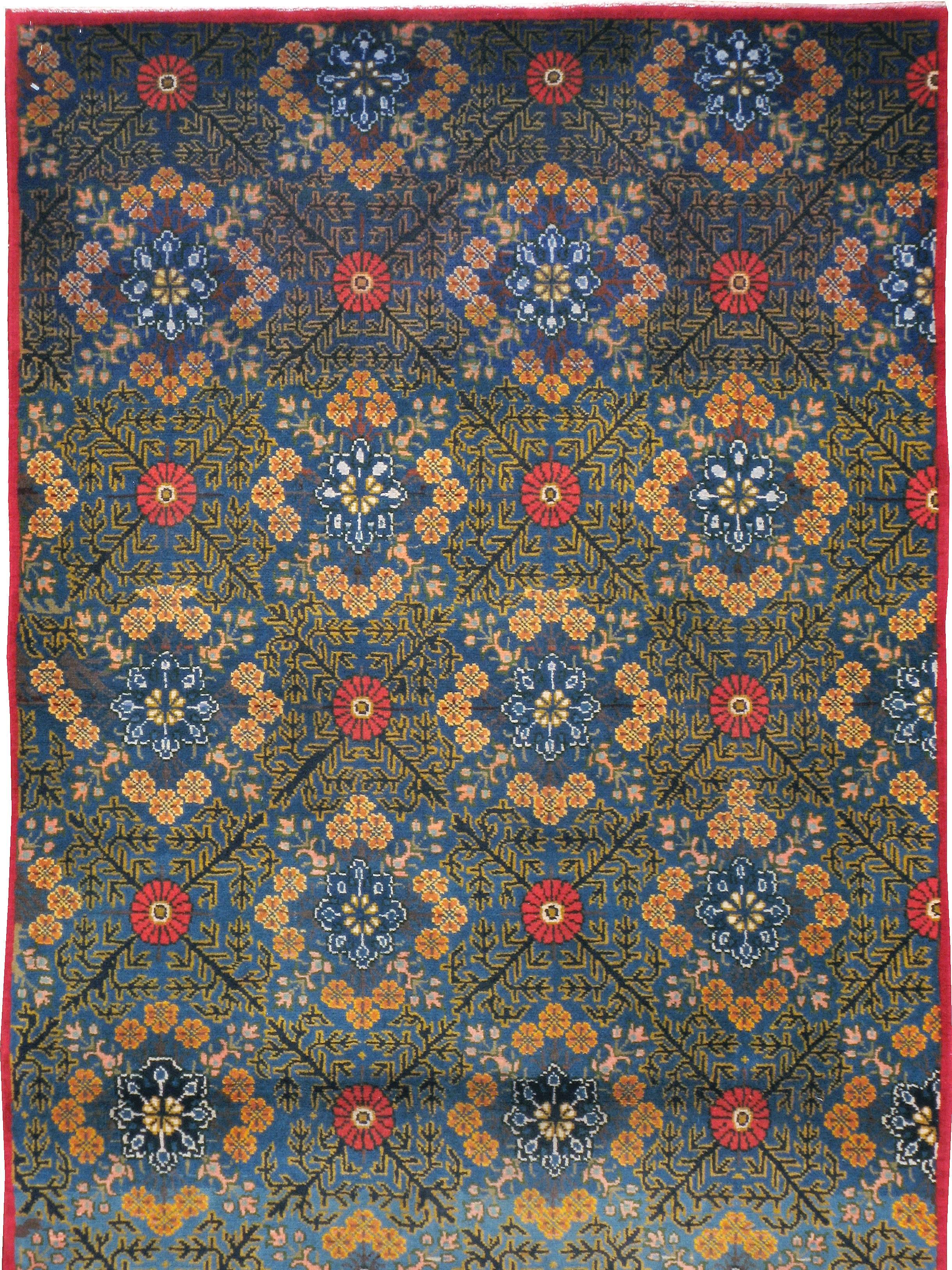 Hand-Woven Vintage Persian Kashan Rug For Sale