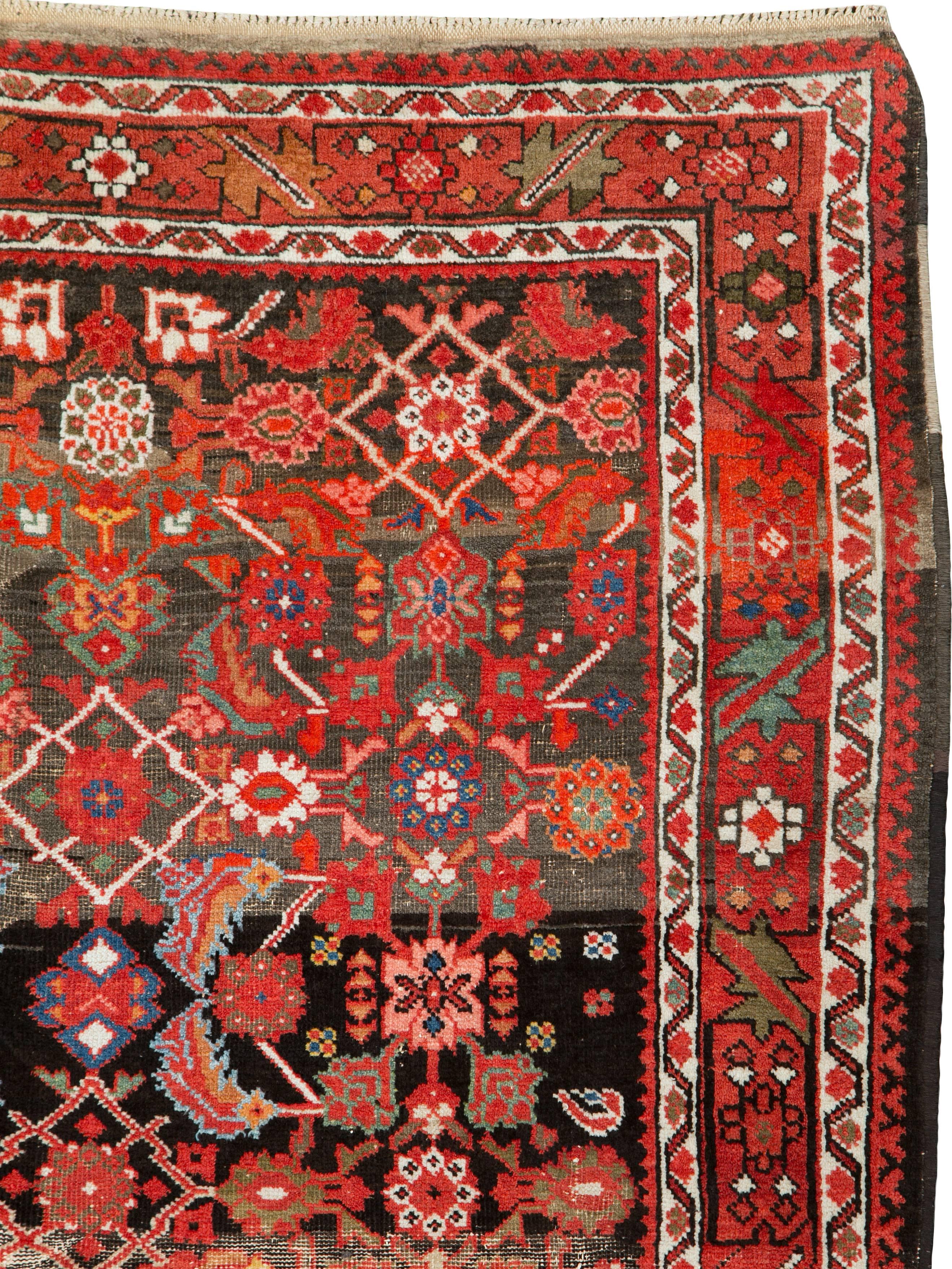 Antiker persischer Mahal-Teppich im Used-Stil (Sultanabad) im Angebot