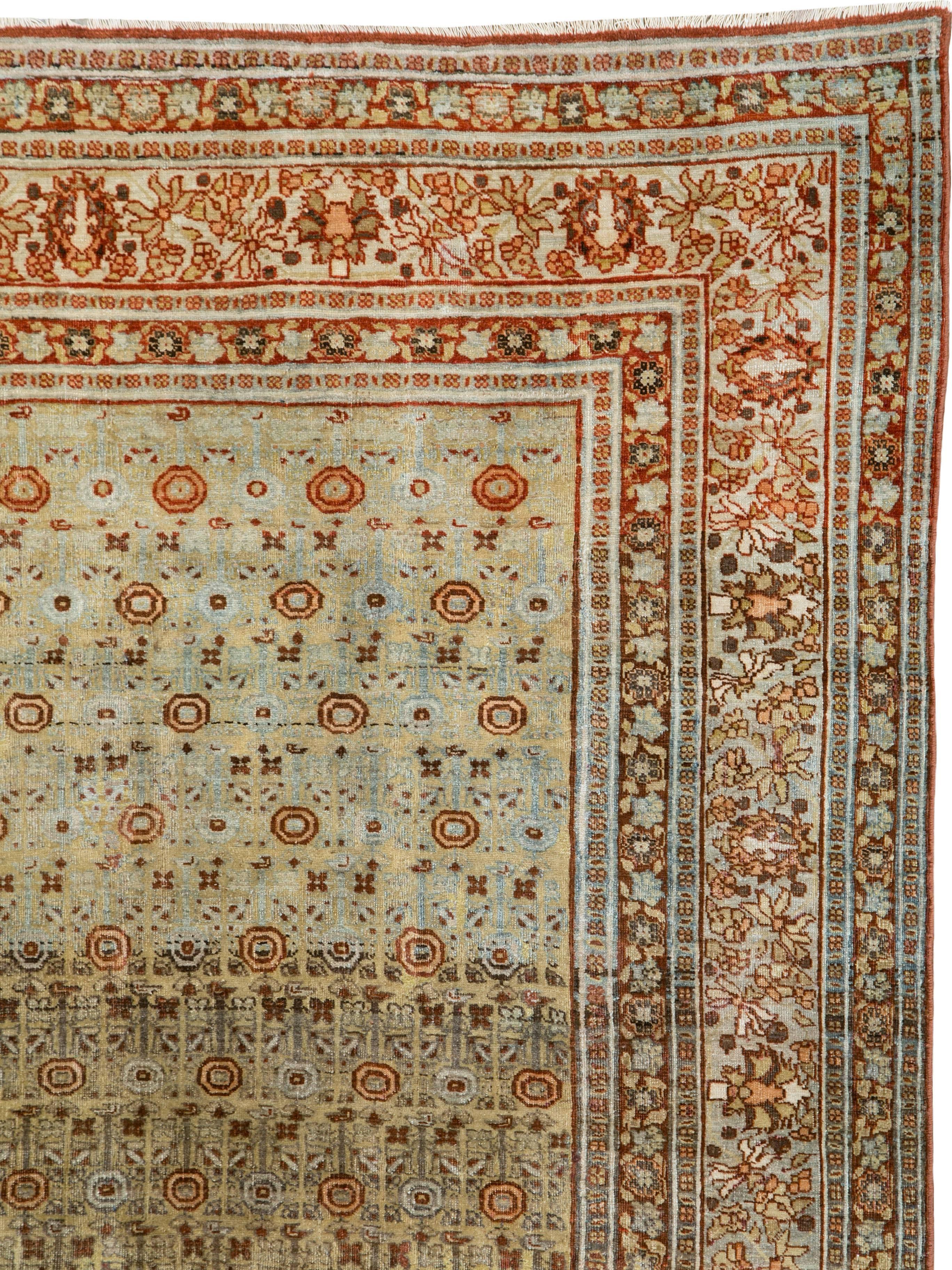 Hand-Woven Antique Persian Bidjar Rug