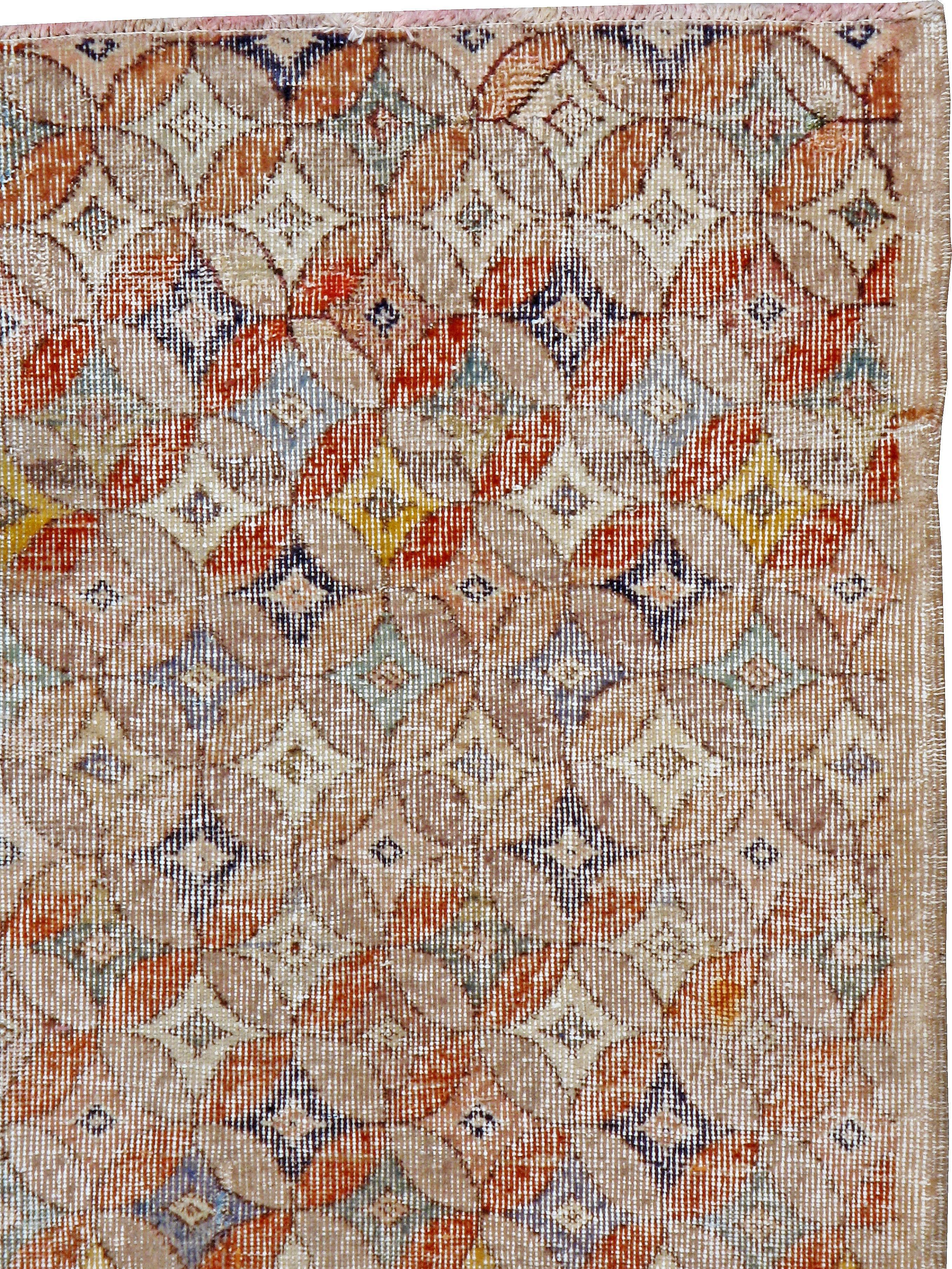 A vintage Turkish carpet from the second half of the 20th century.