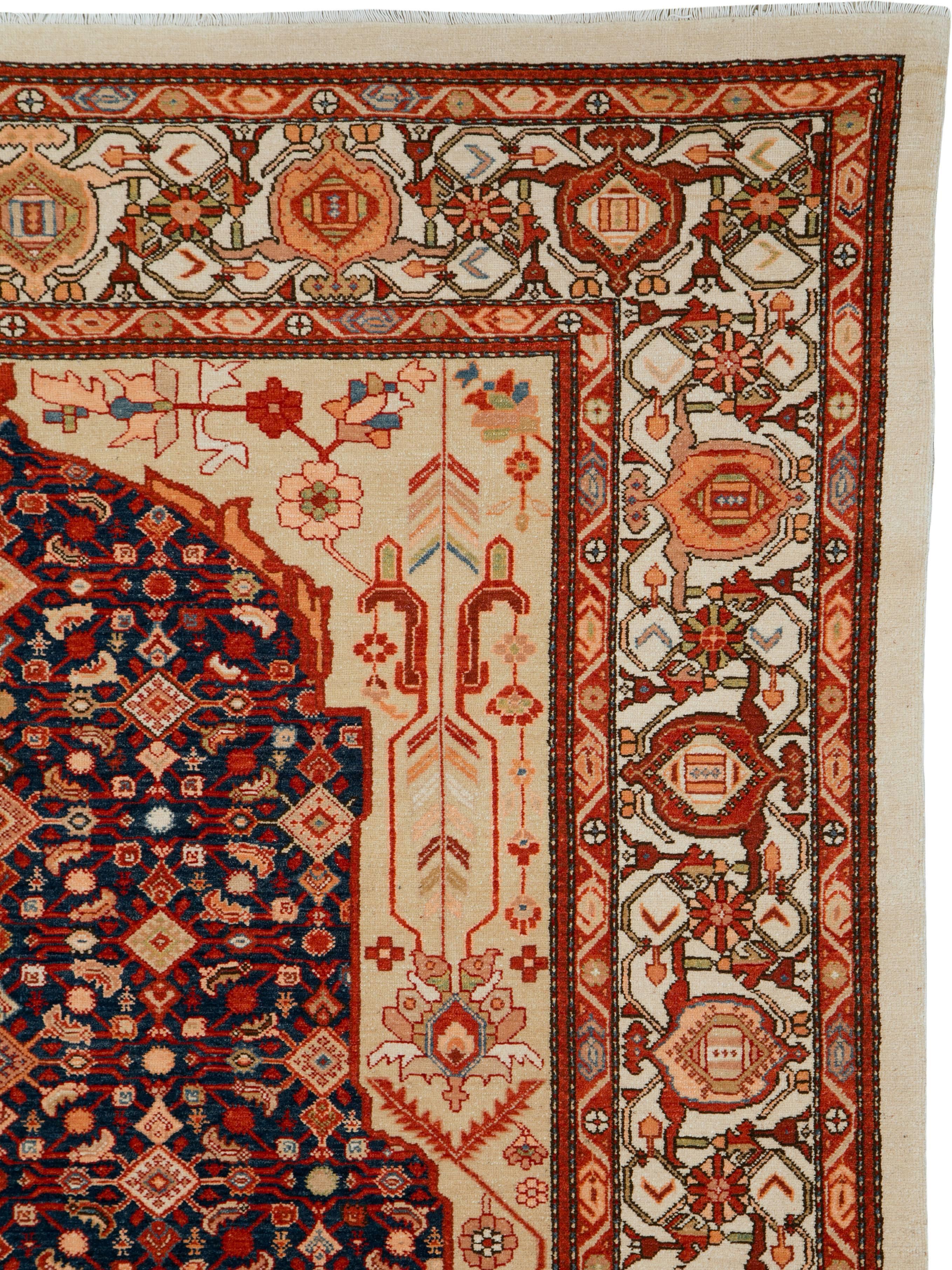 Hand-Woven Persian Malayer Rug For Sale