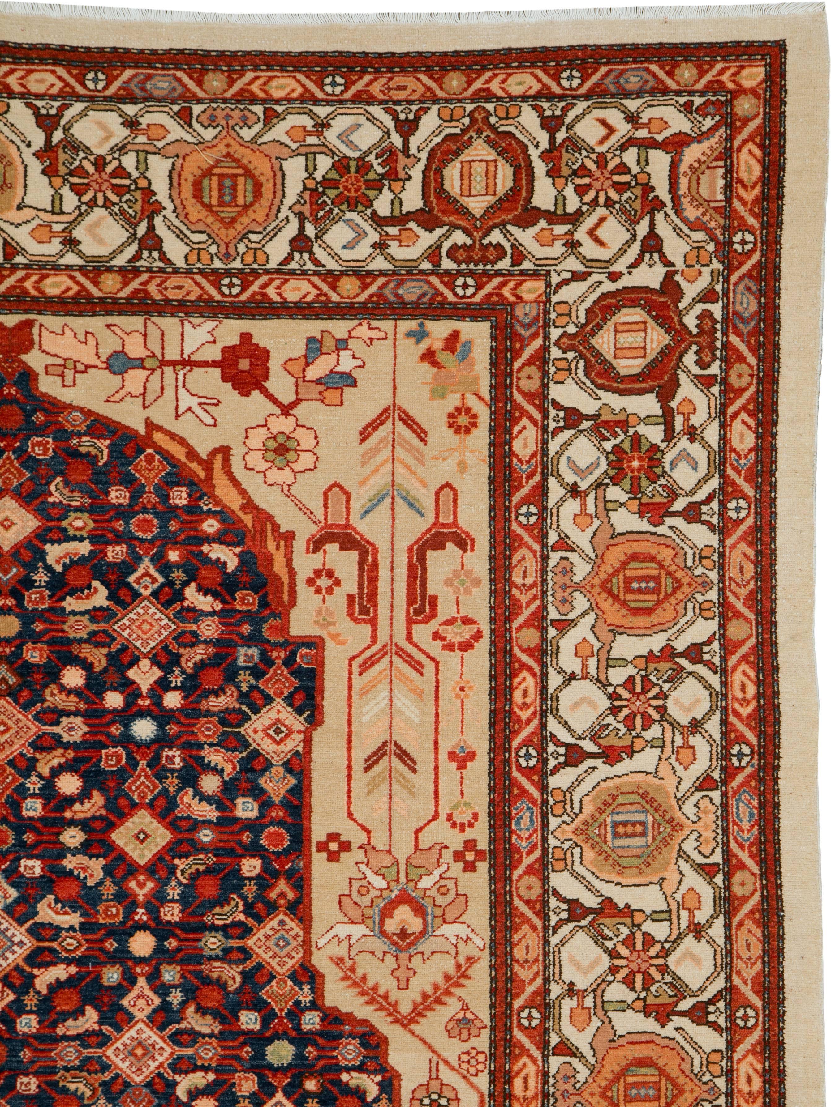 A modern Persian Malayer carpet from the 21st century.