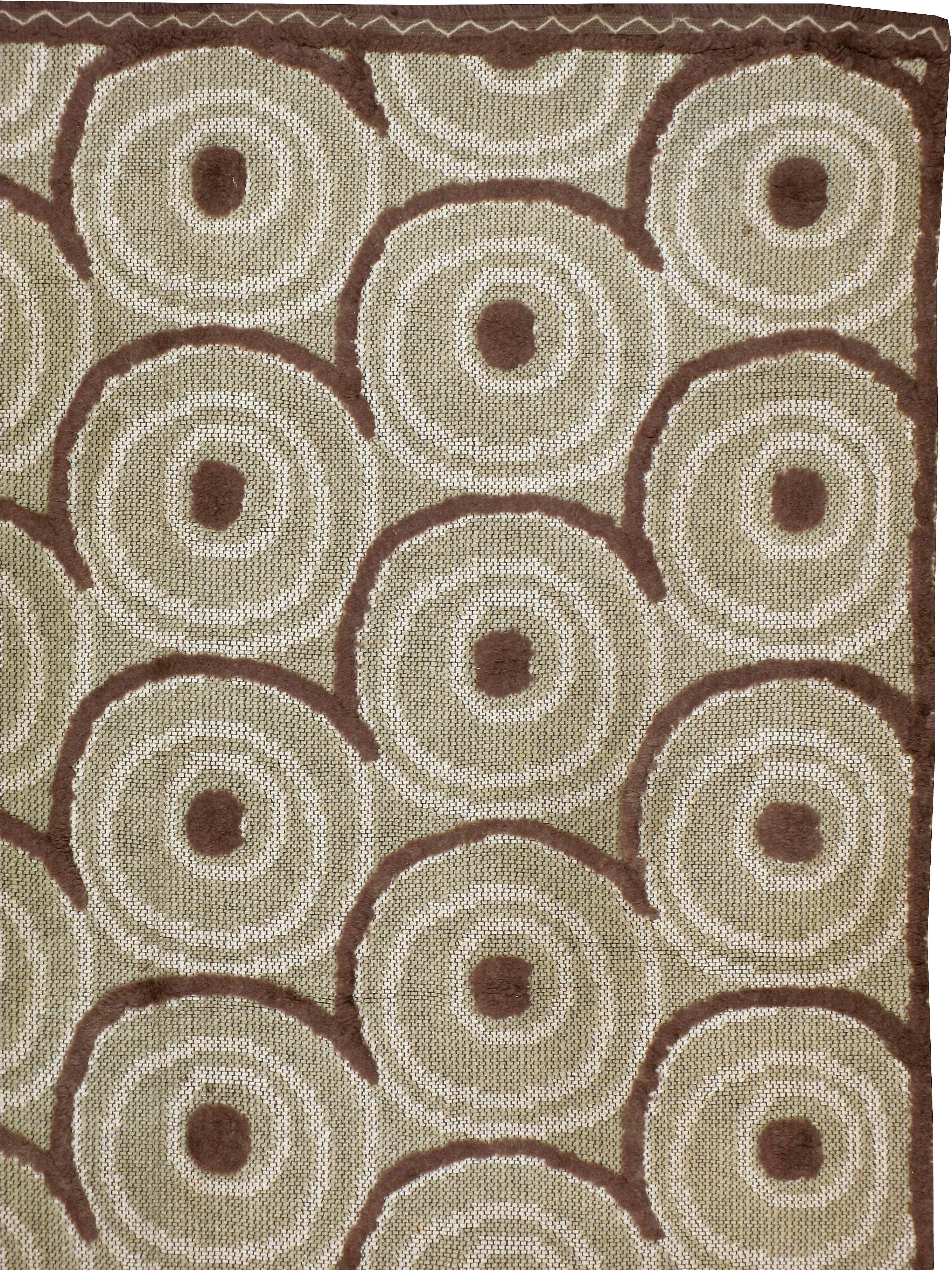Spanischer Textil-Flachgewebeteppich im Vintage-Stil im Zustand „Gut“ im Angebot in New York, NY