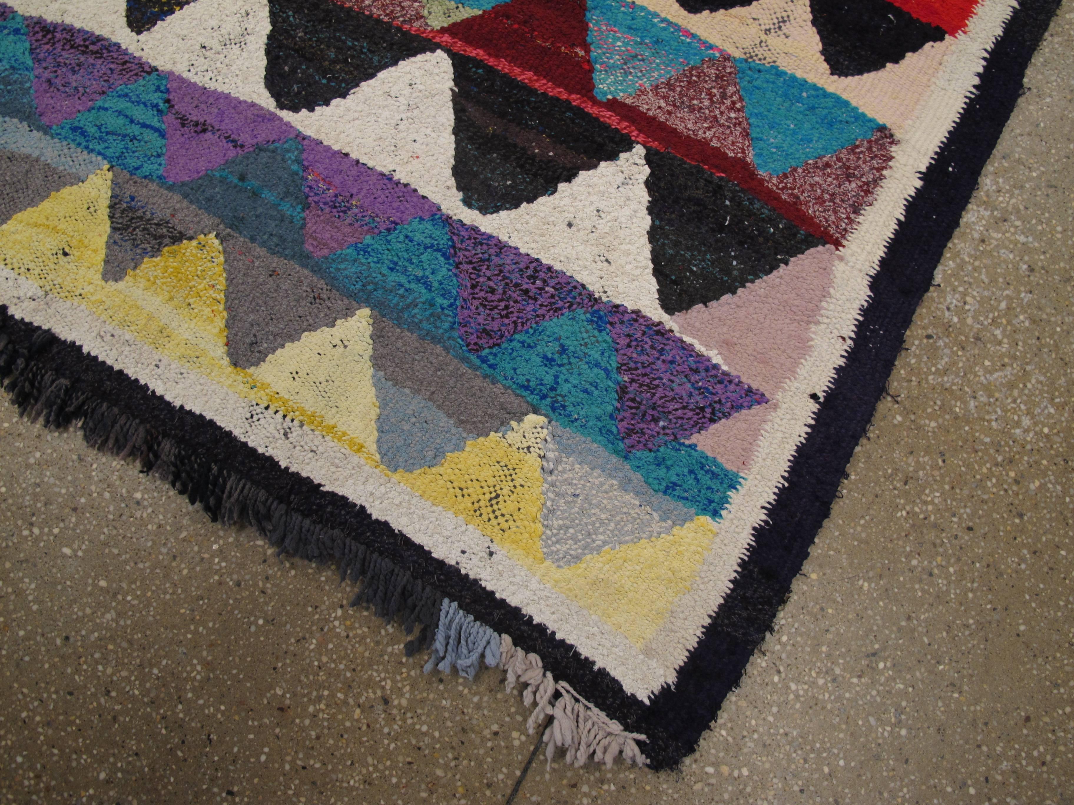 Mid-Century Modern Vintage Persian Flat-Weave Kilim Rug