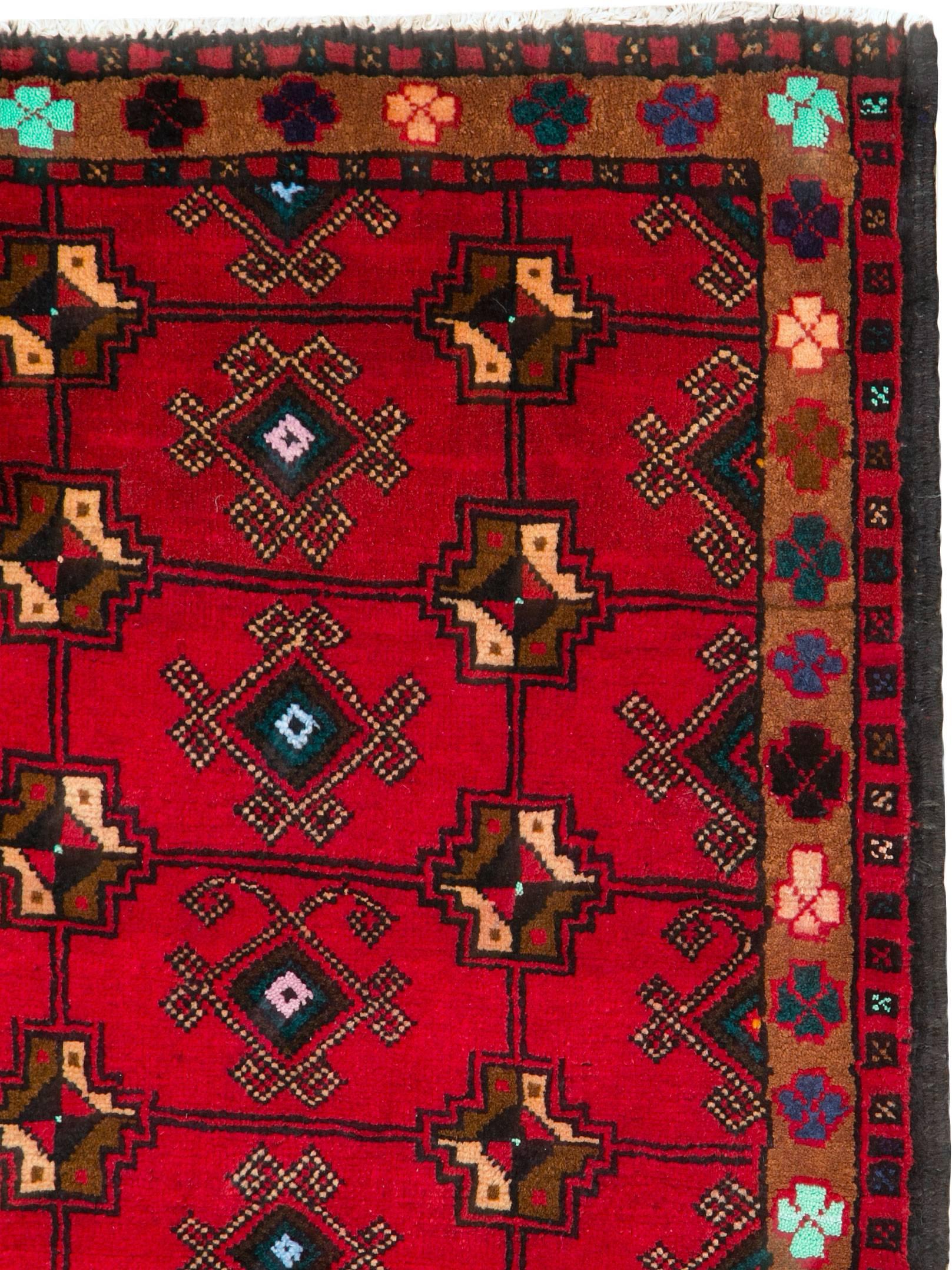 Tribal Vintage Persian Turkoman Rug
