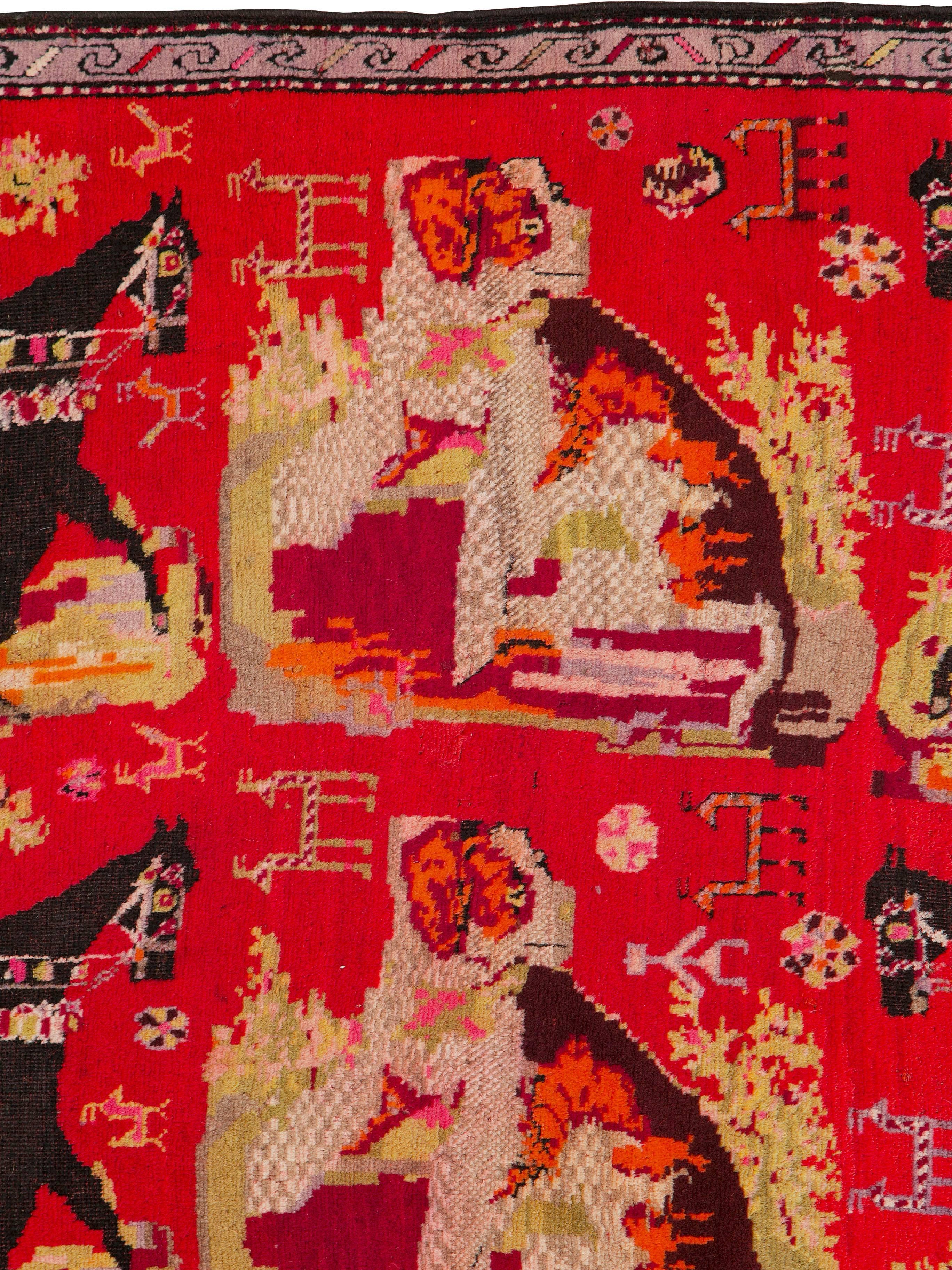 Caucasien Tapis caucasien ancien du Caucase Karabagh en vente