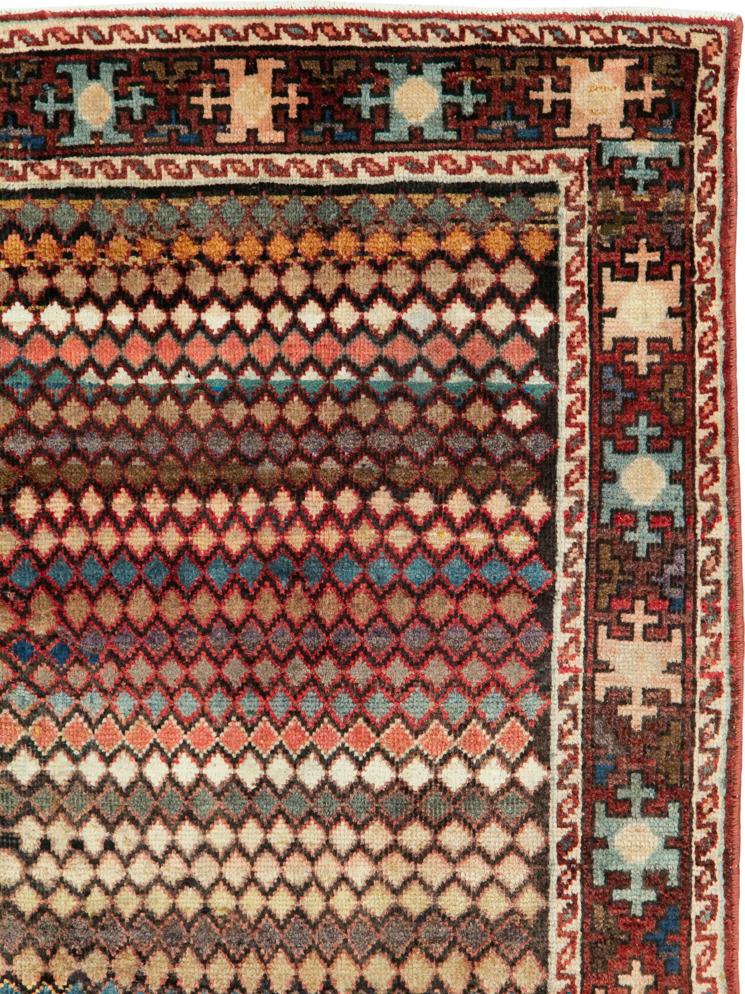 Hand-Knotted Vintage Persian Hamadan Rug