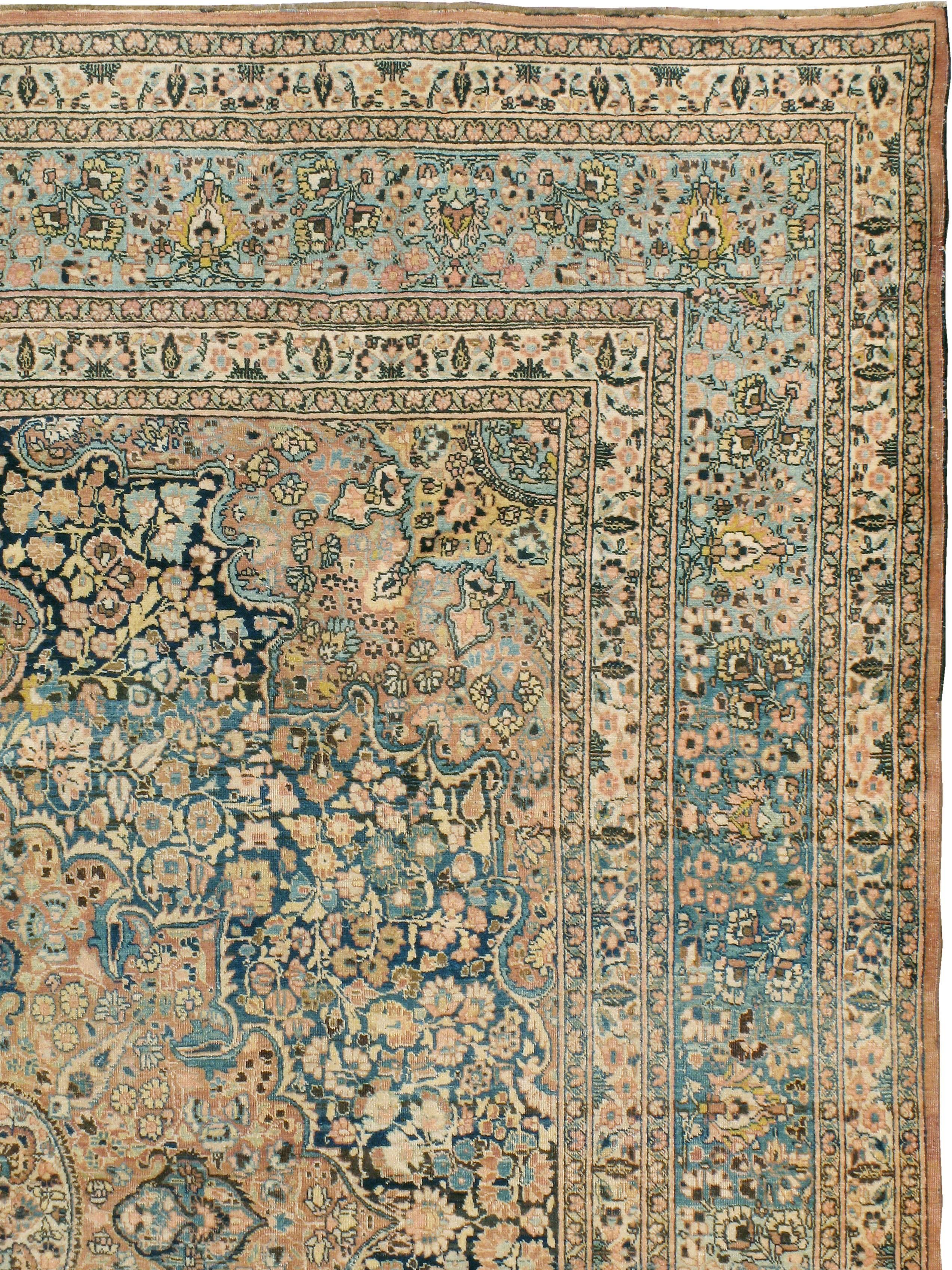 Victorian Vintage Persian Mashad Rug