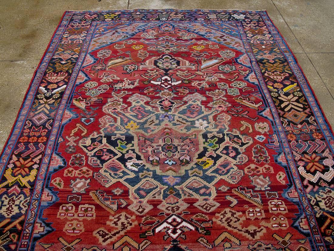 Vintage Persian Bakhtiari Rug In Excellent Condition In New York, NY