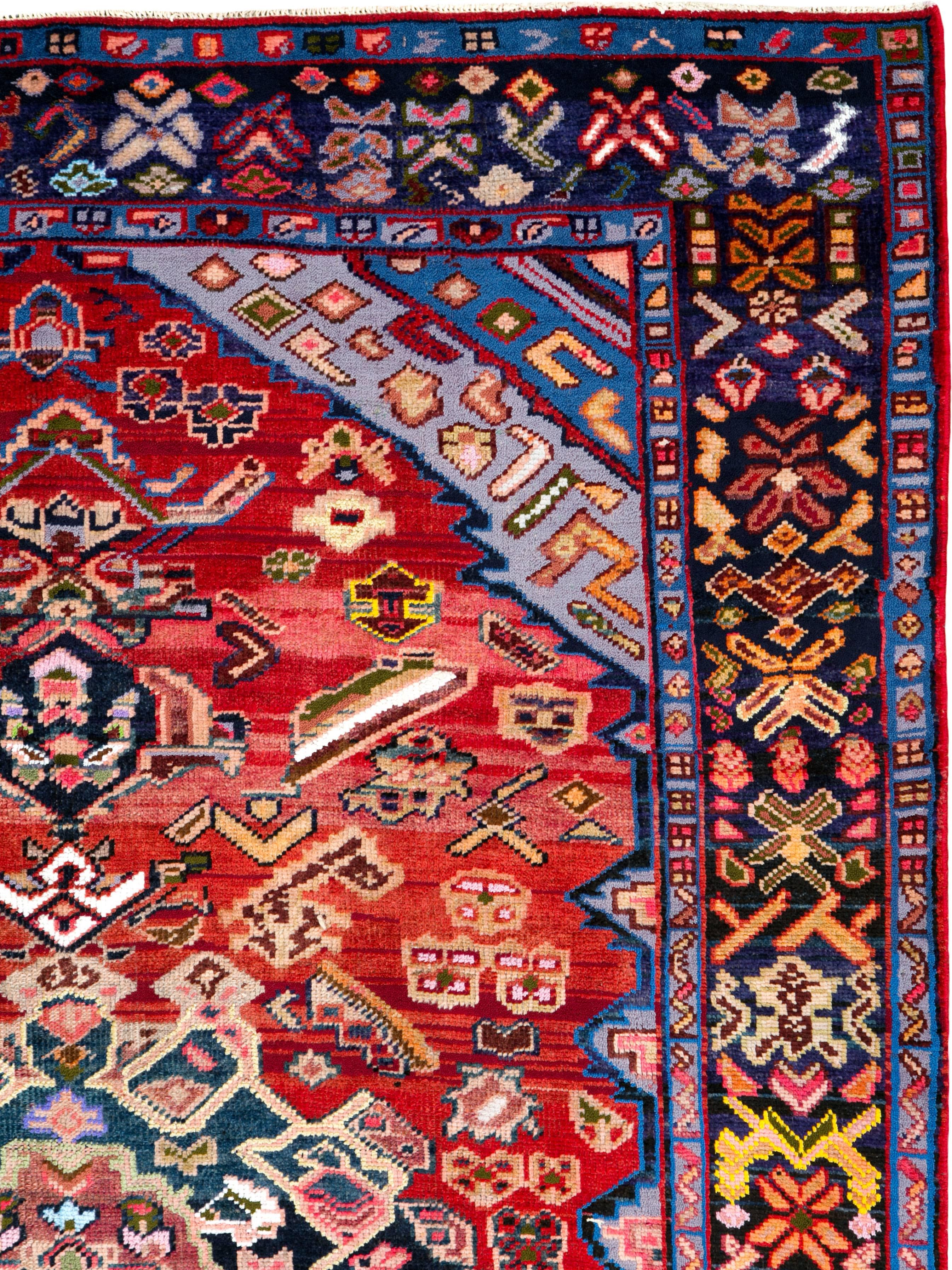 Tribal Vintage Persian Bakhtiari Rug