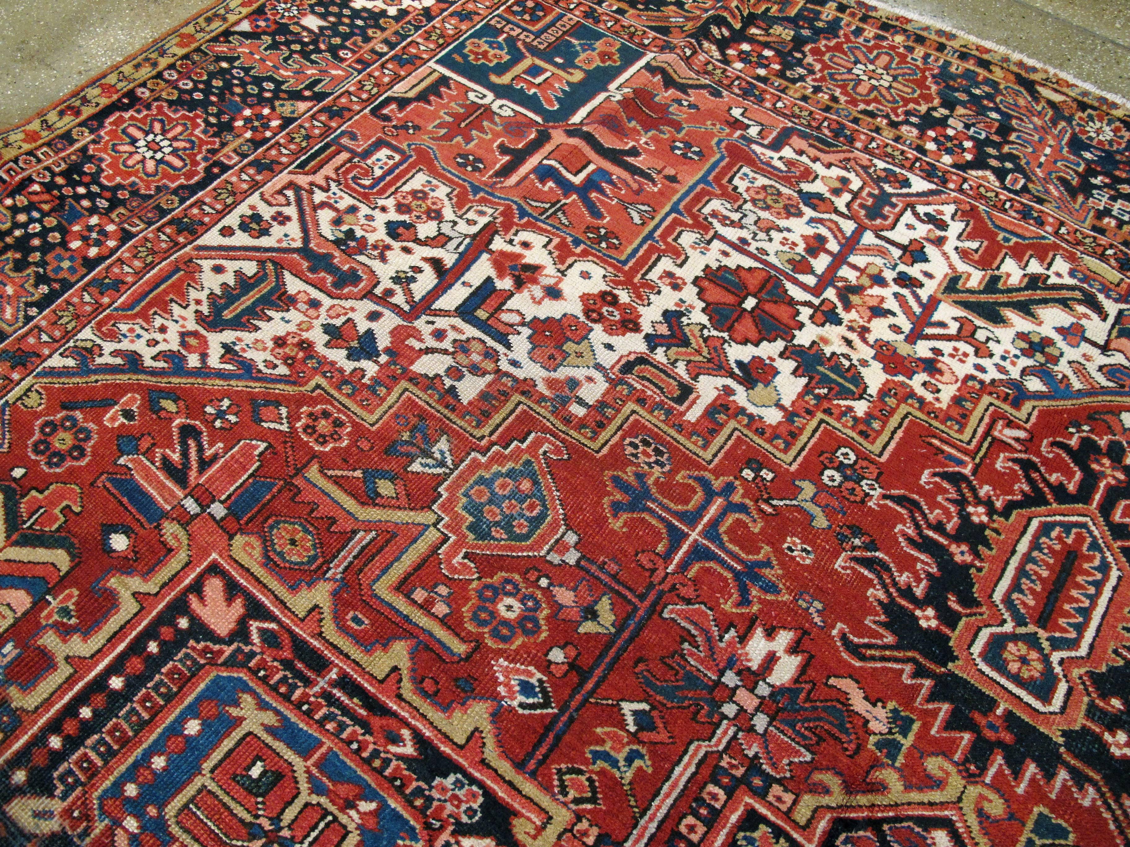 Mid-20th Century Vintage Persian Heriz Rug