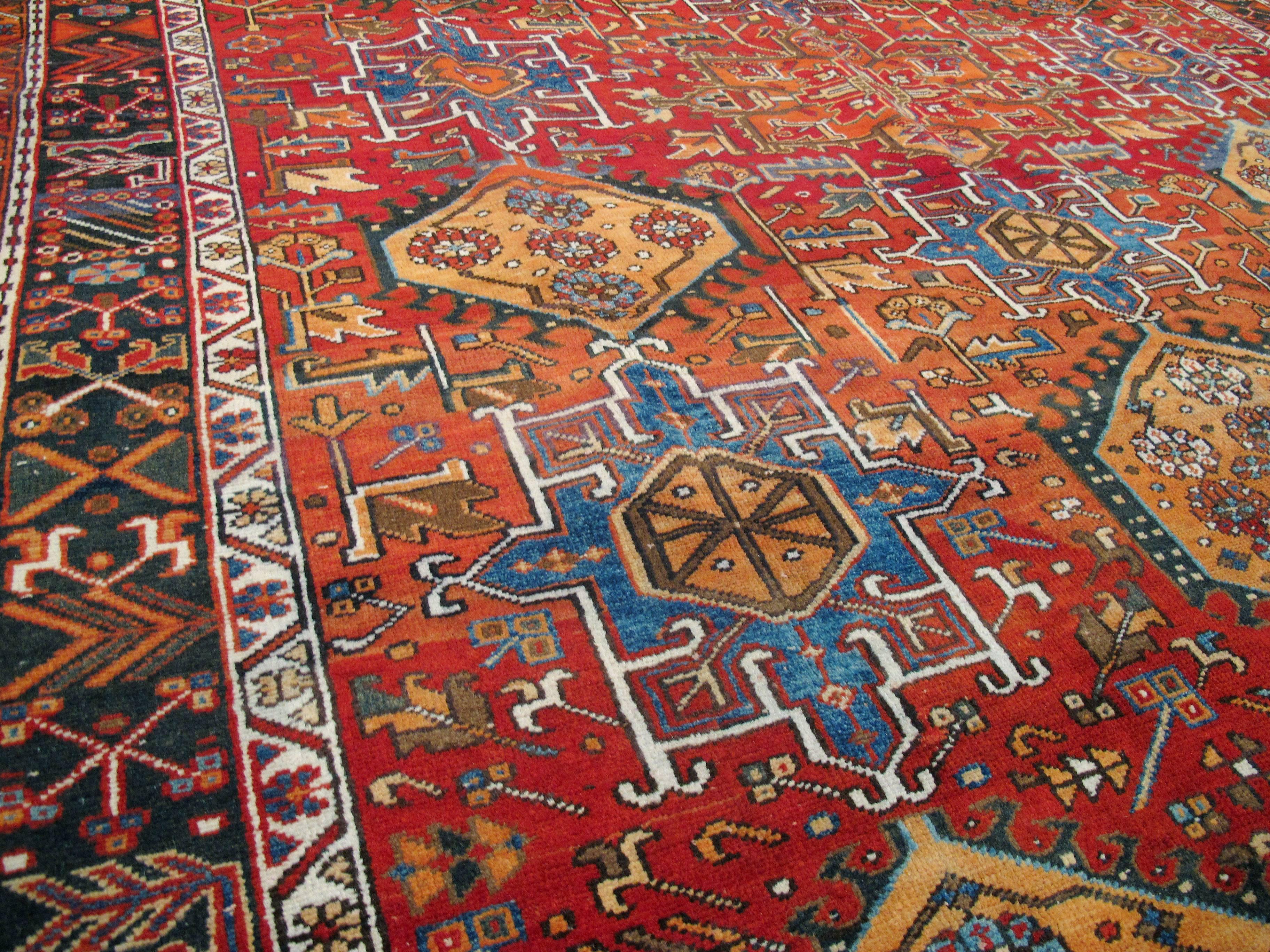 Vintage Persian Karajeh Rug In Excellent Condition For Sale In New York, NY