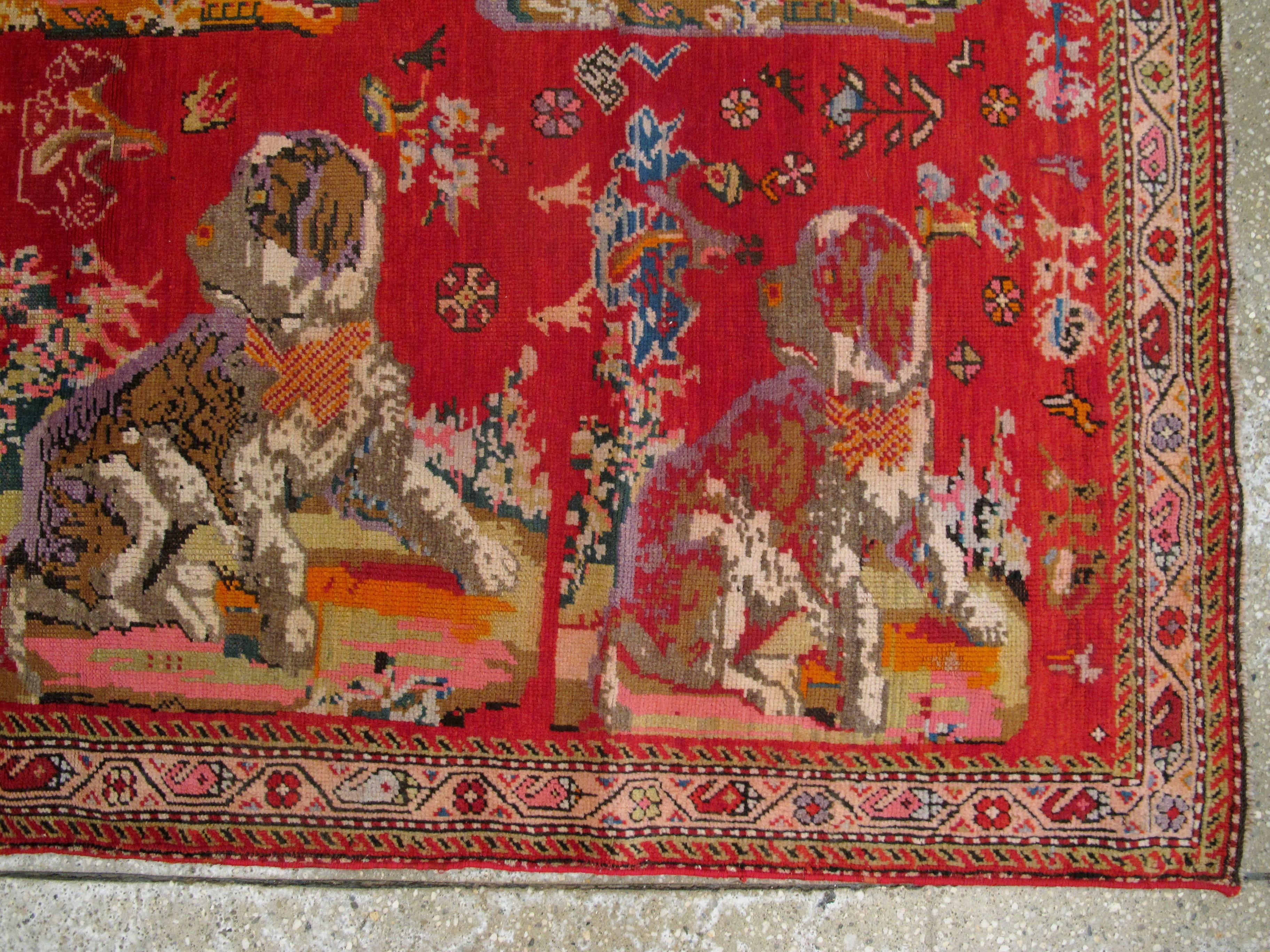 Kaukasischer Karabagh-Teppich im Vintage-Stil im Angebot 1