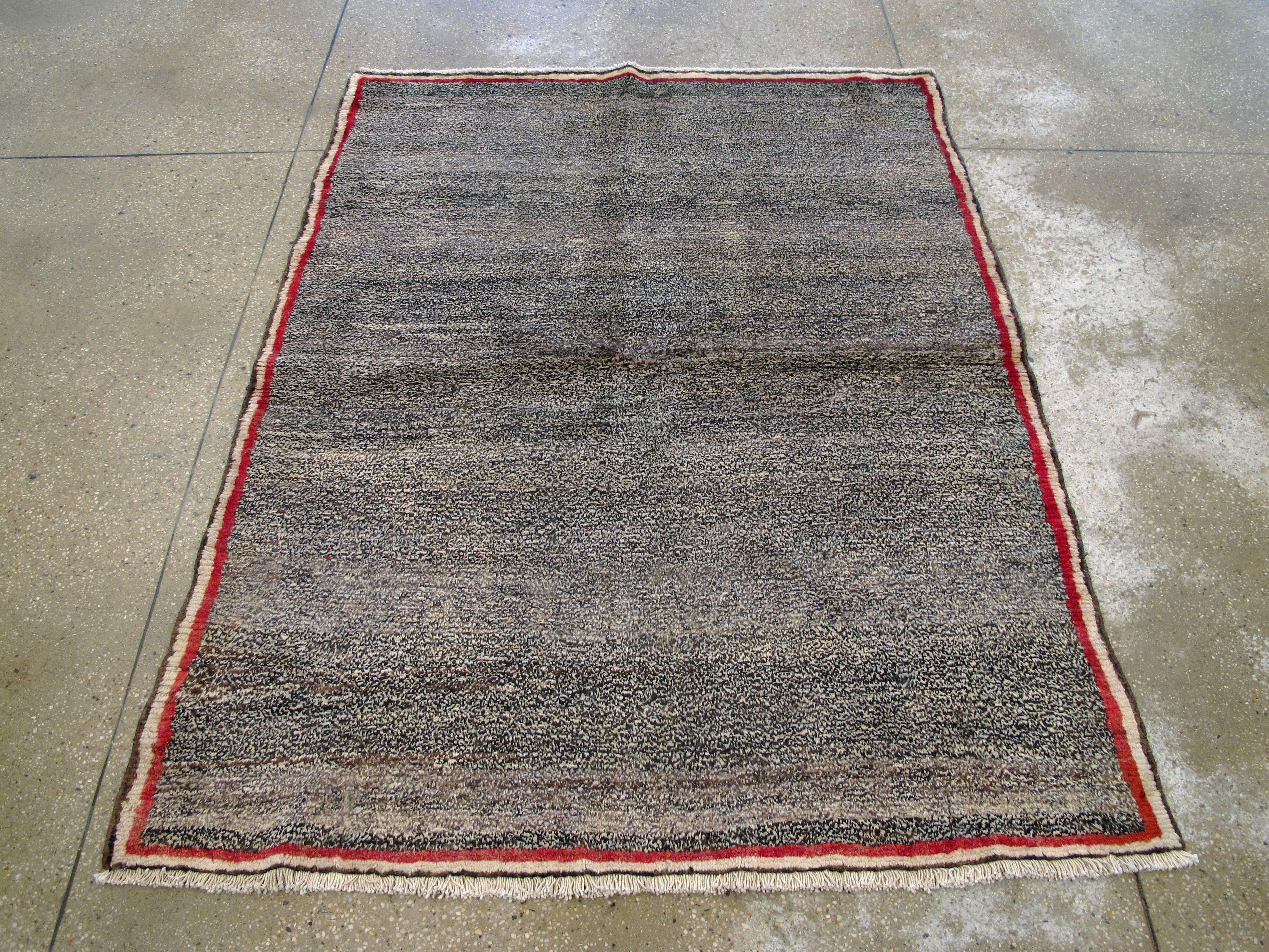 Hand-Woven Vintage Persian Gabbeh Rug