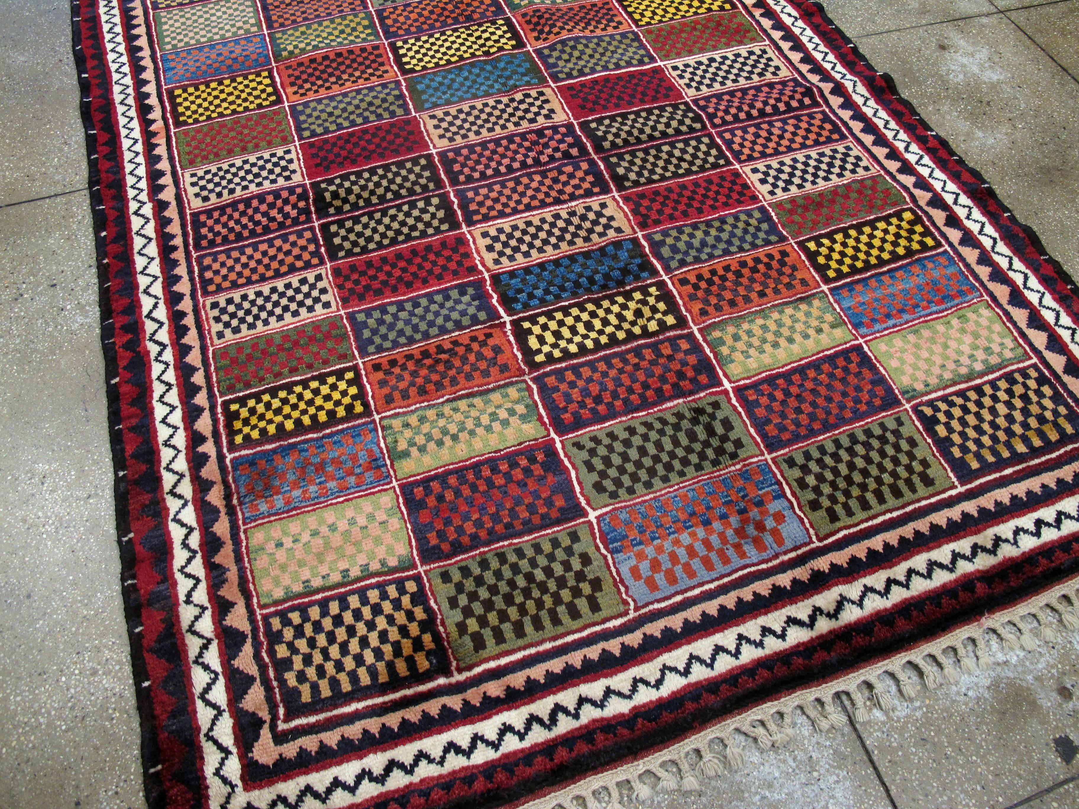 Vintage Persian Gabbeh Rug In Excellent Condition In New York, NY