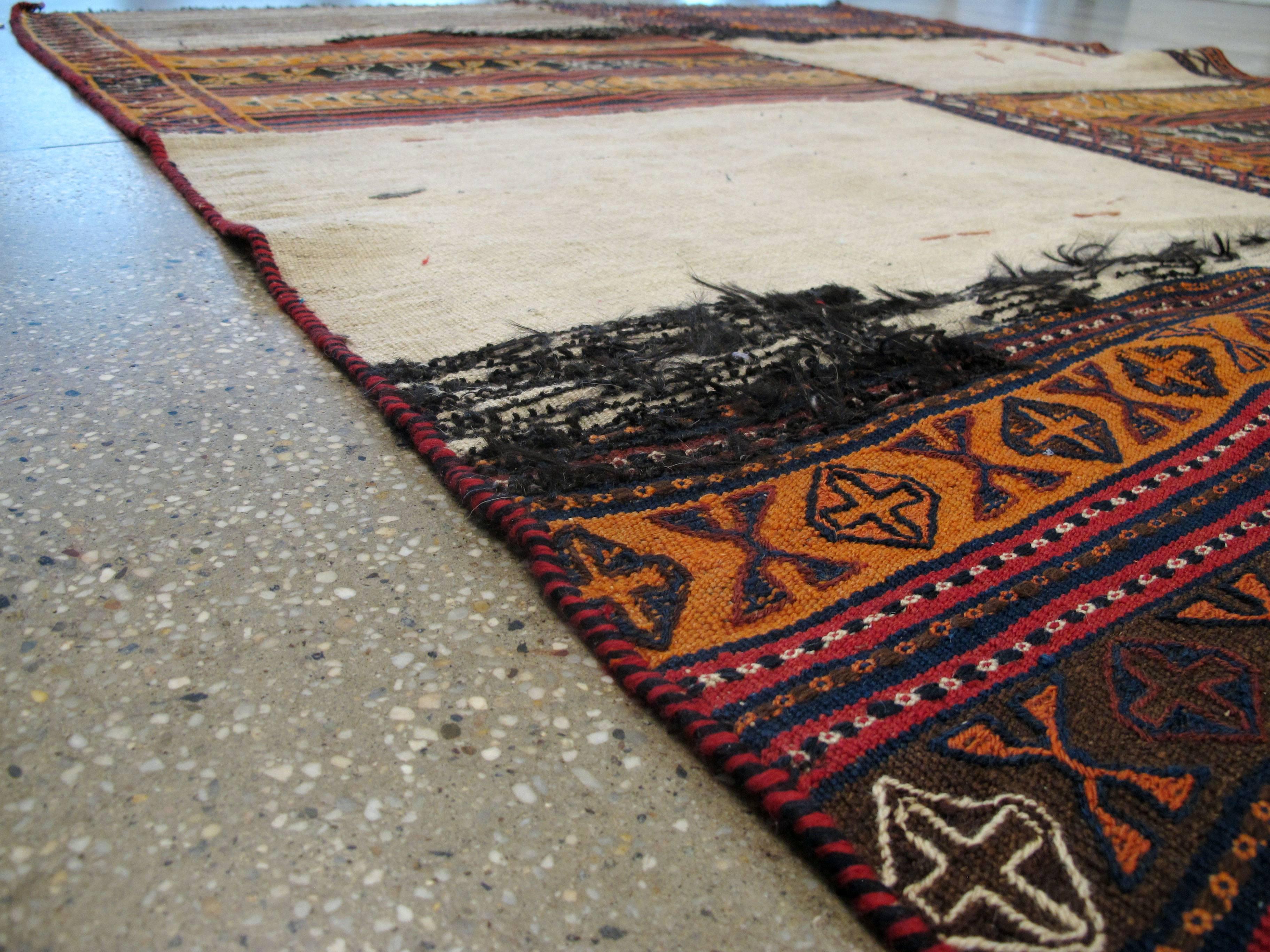 20th Century Vintage Persian Kilim Flat-Weave For Sale