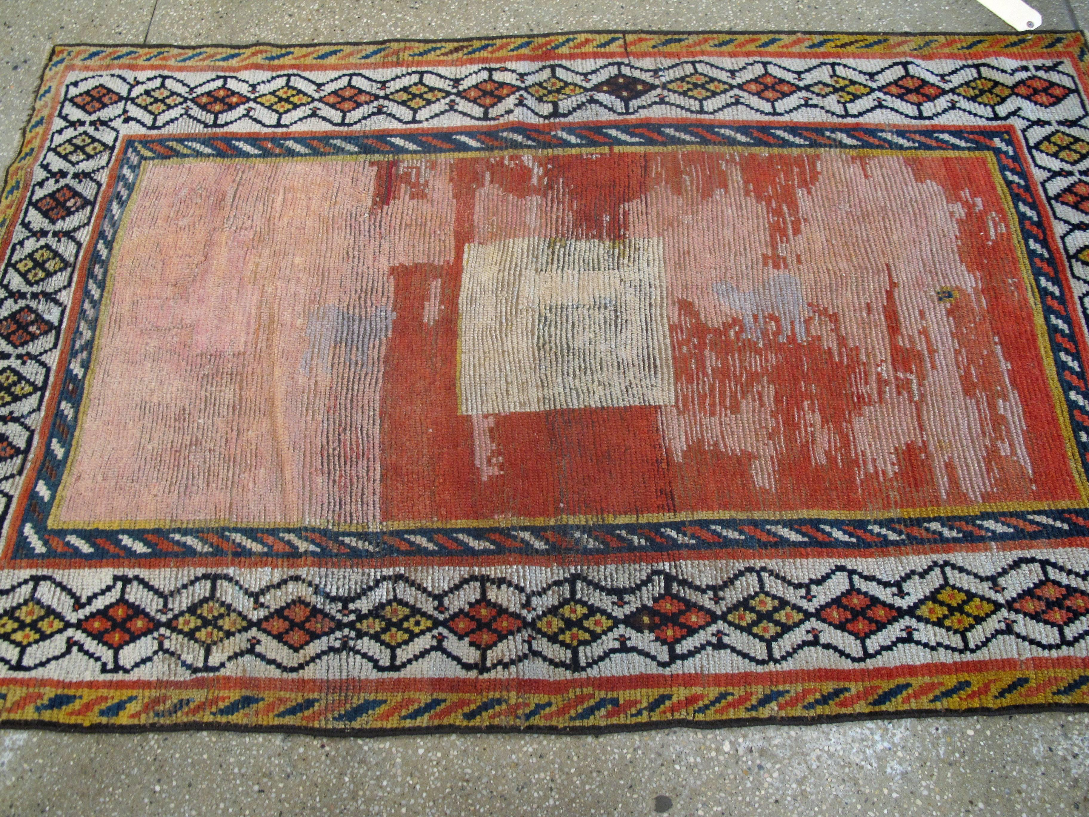 Hand-Knotted Antique Persian Gabbeh Rug