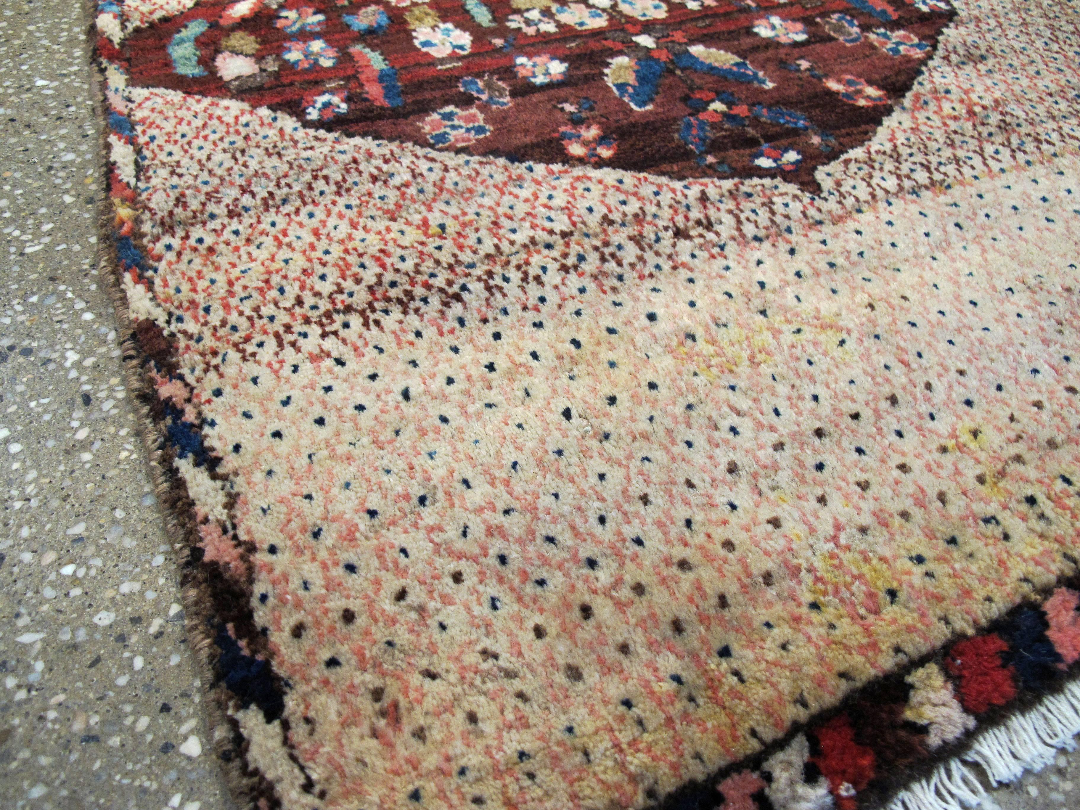 Vintage Persian Malayer Rug In Excellent Condition For Sale In New York, NY