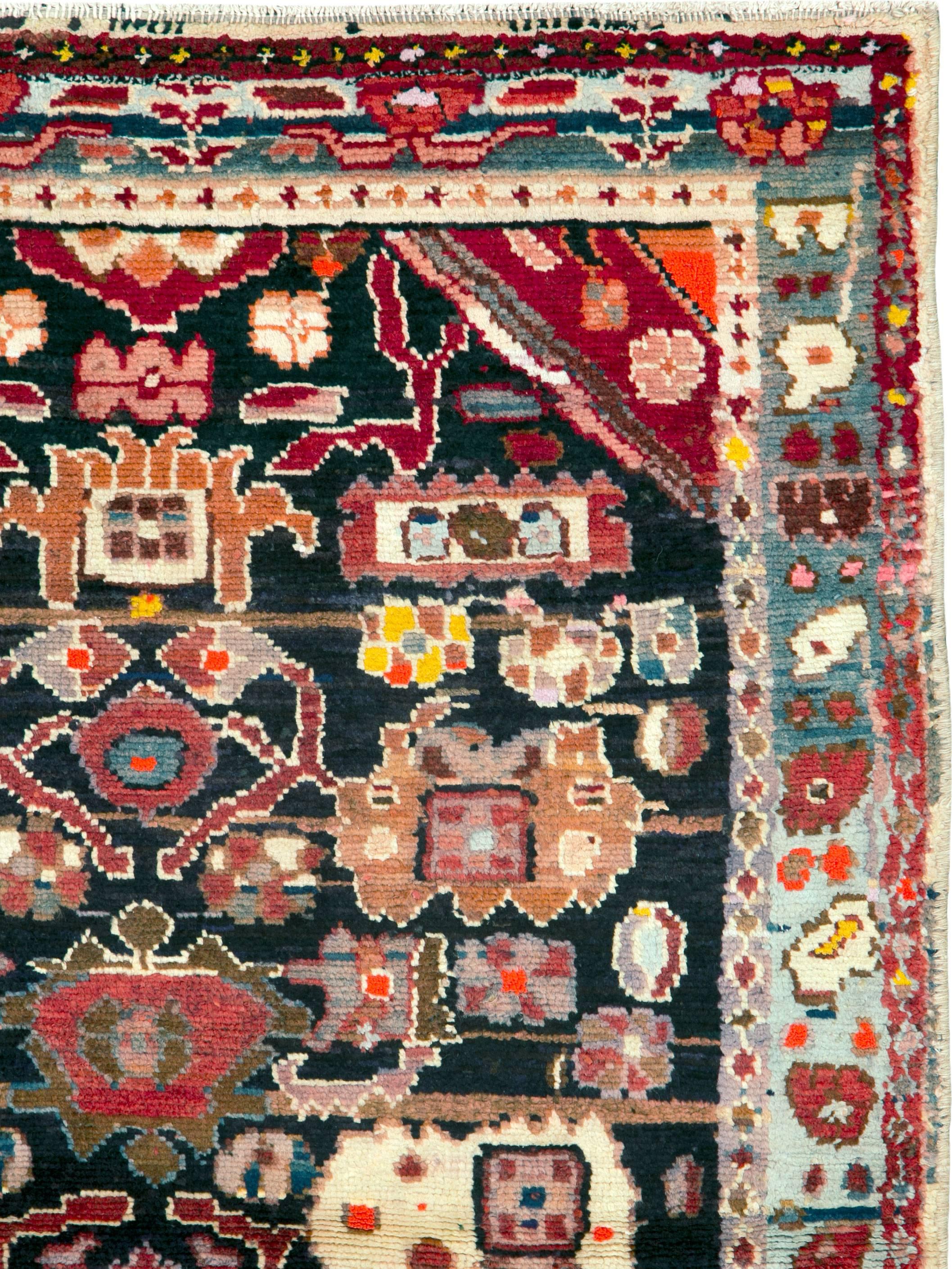 Tribal Vintage Persian Malayer Rug