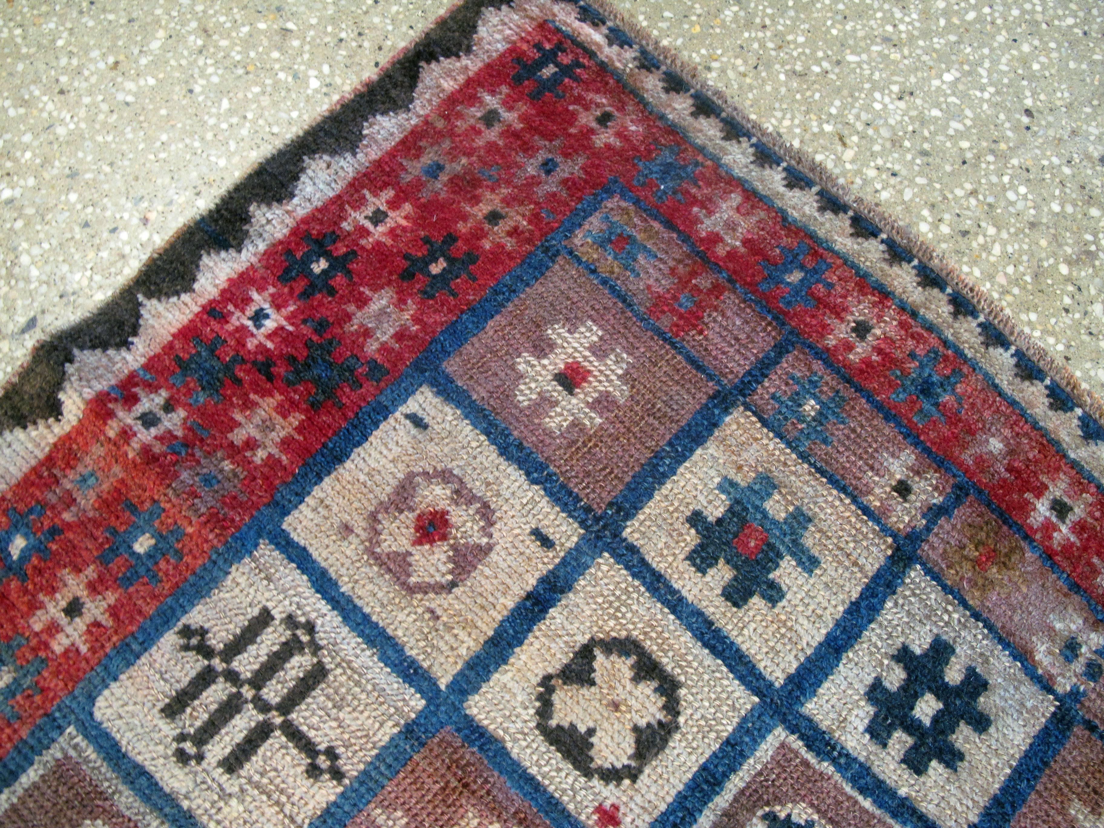 Wool Antique Persian Gabbeh Rug For Sale