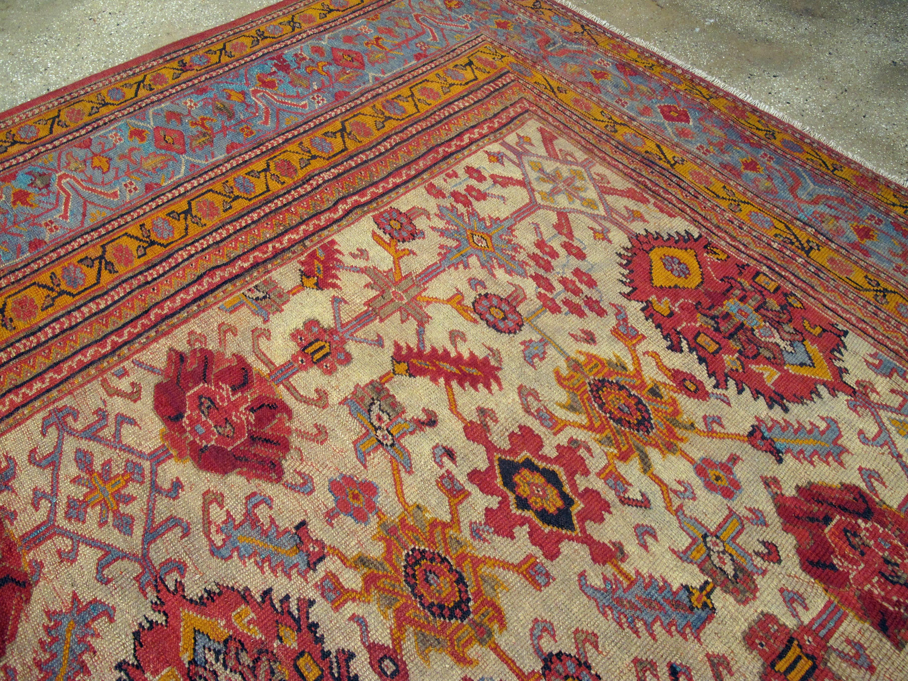 Early 20th Century Handmade Turkish Oushak Large Square Carpet 3