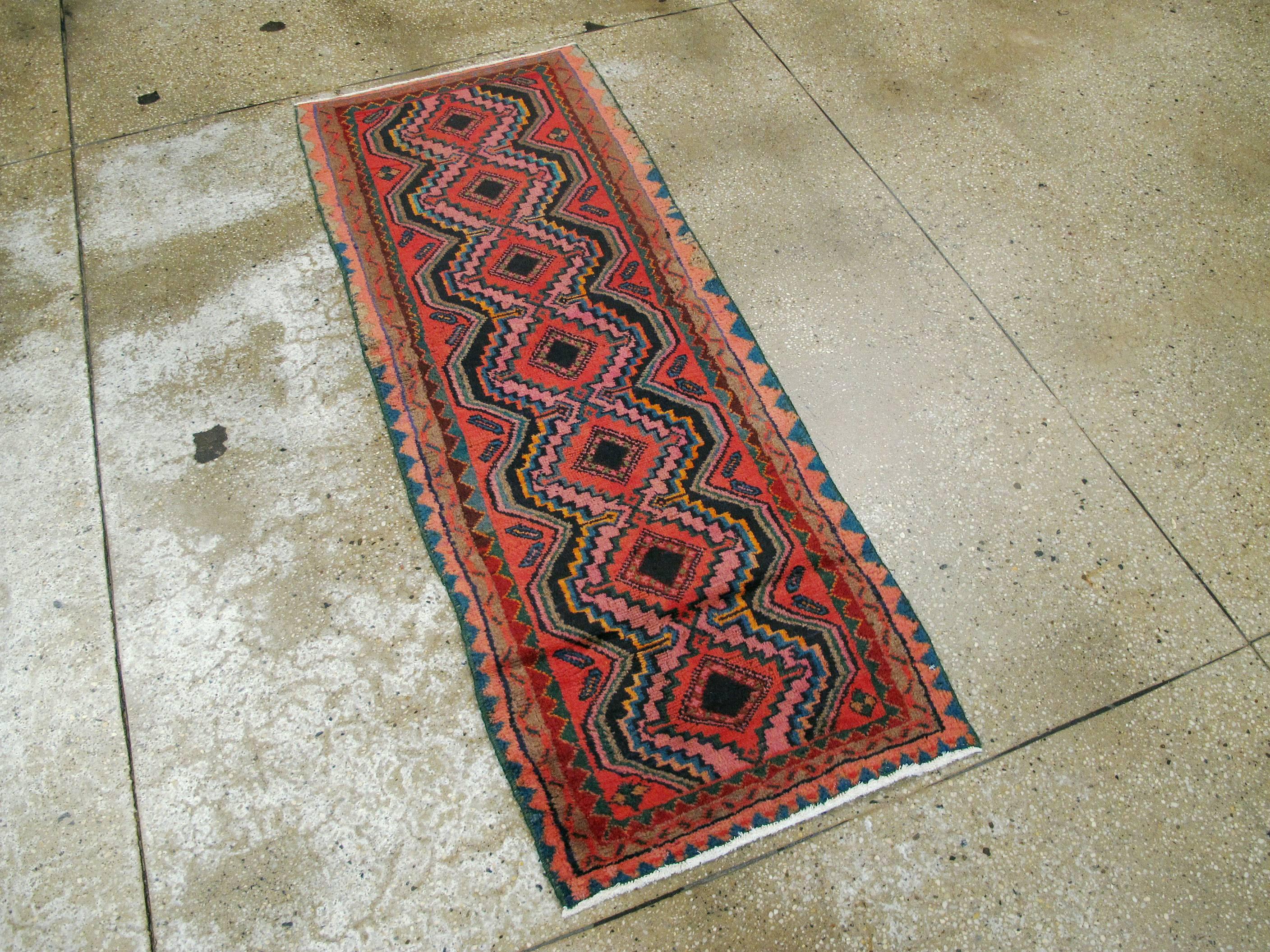 Hand-Knotted Vintage Persian Malayer Rug