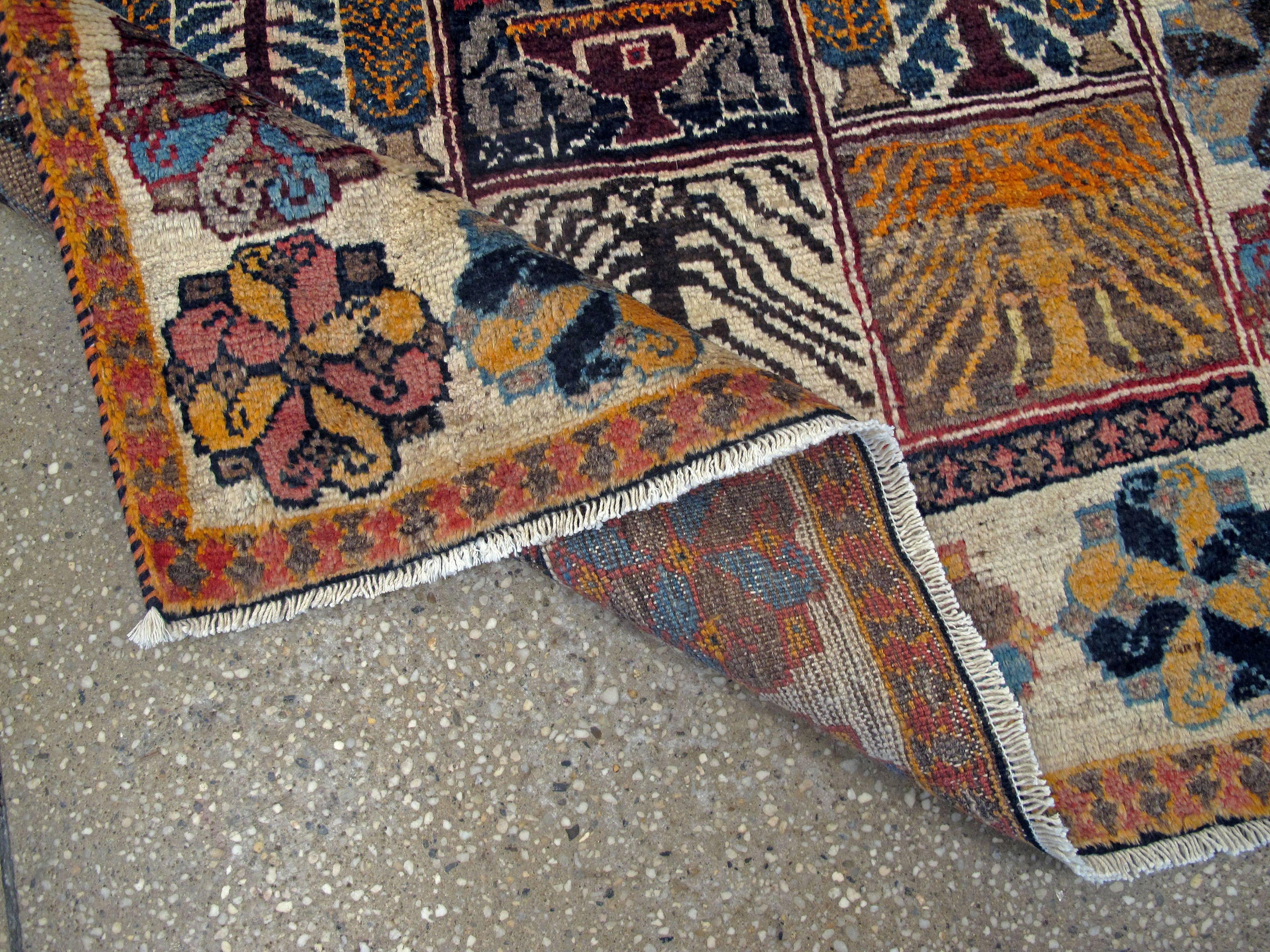20th Century Vintage Persian Bakhtiari Rug
