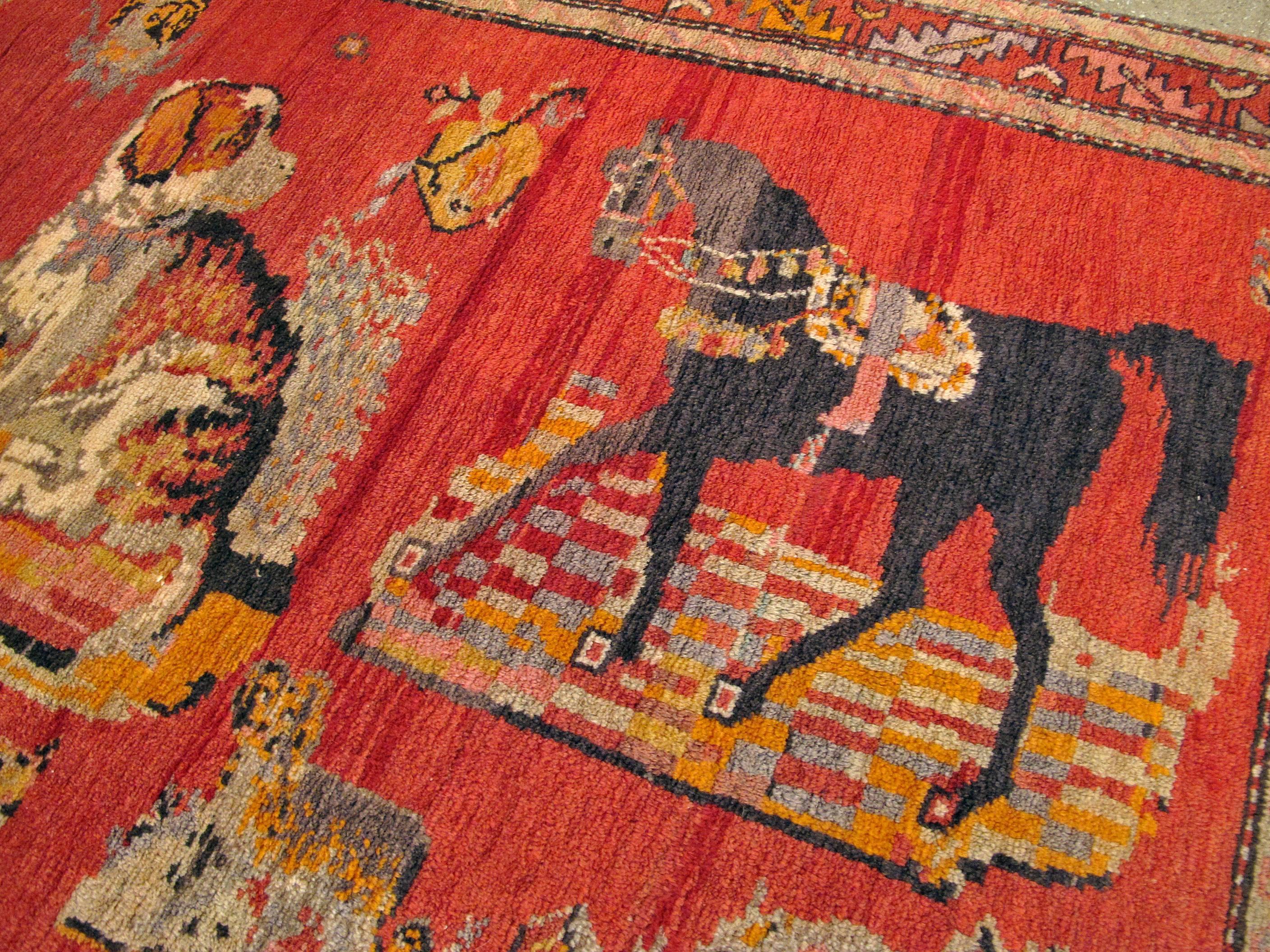 Wool Vintage Caucasian Karabagh Rug For Sale