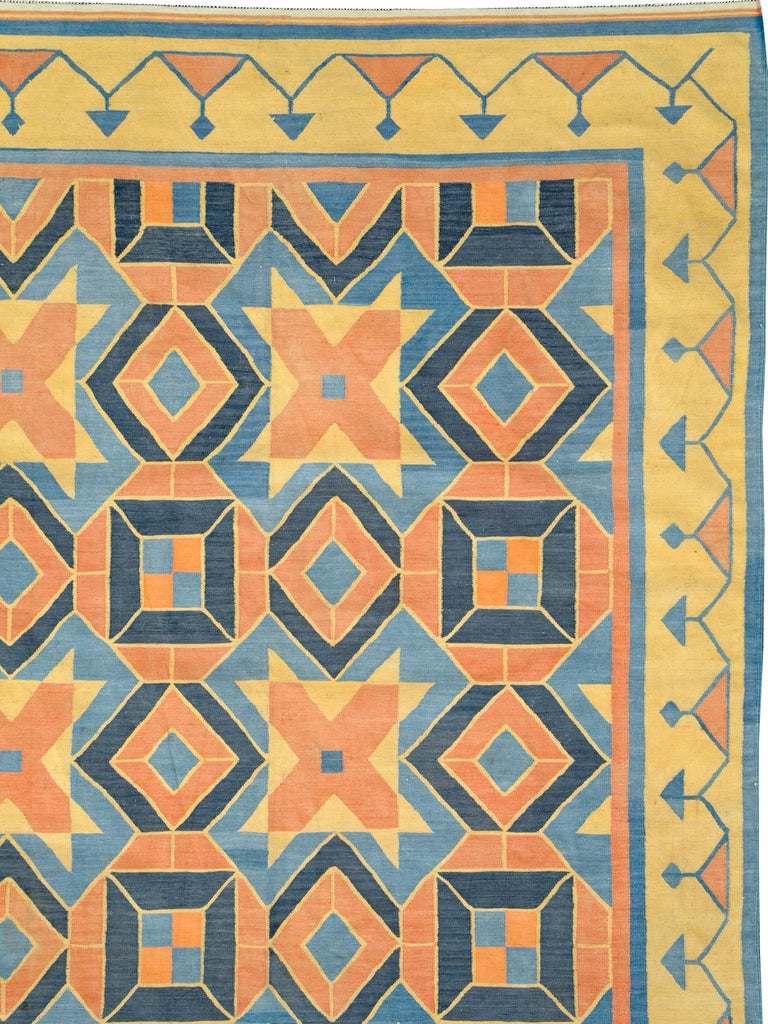 Vintage Indian Dhurrie FlatWeave Rug at 1stDibs