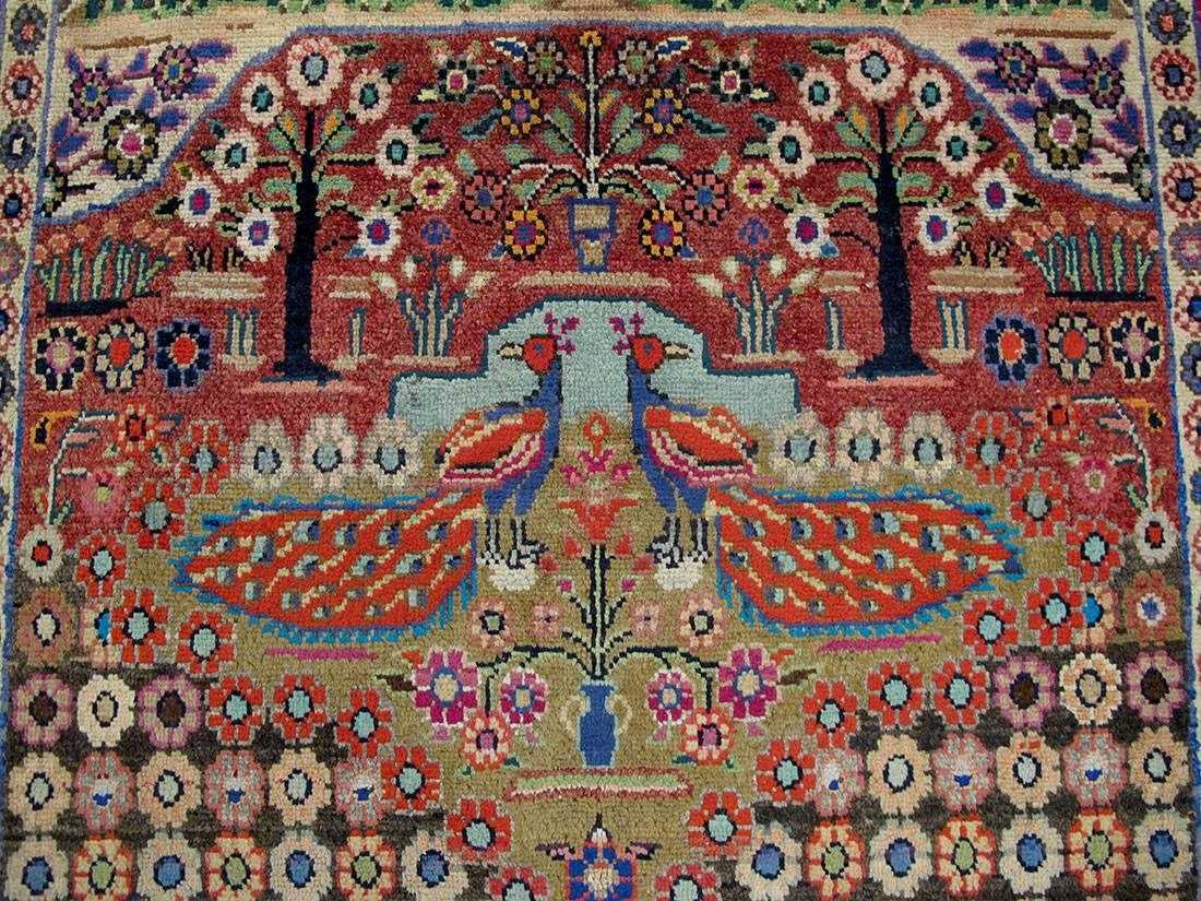 Hand-Knotted Vintage Persian Hamadan Rug