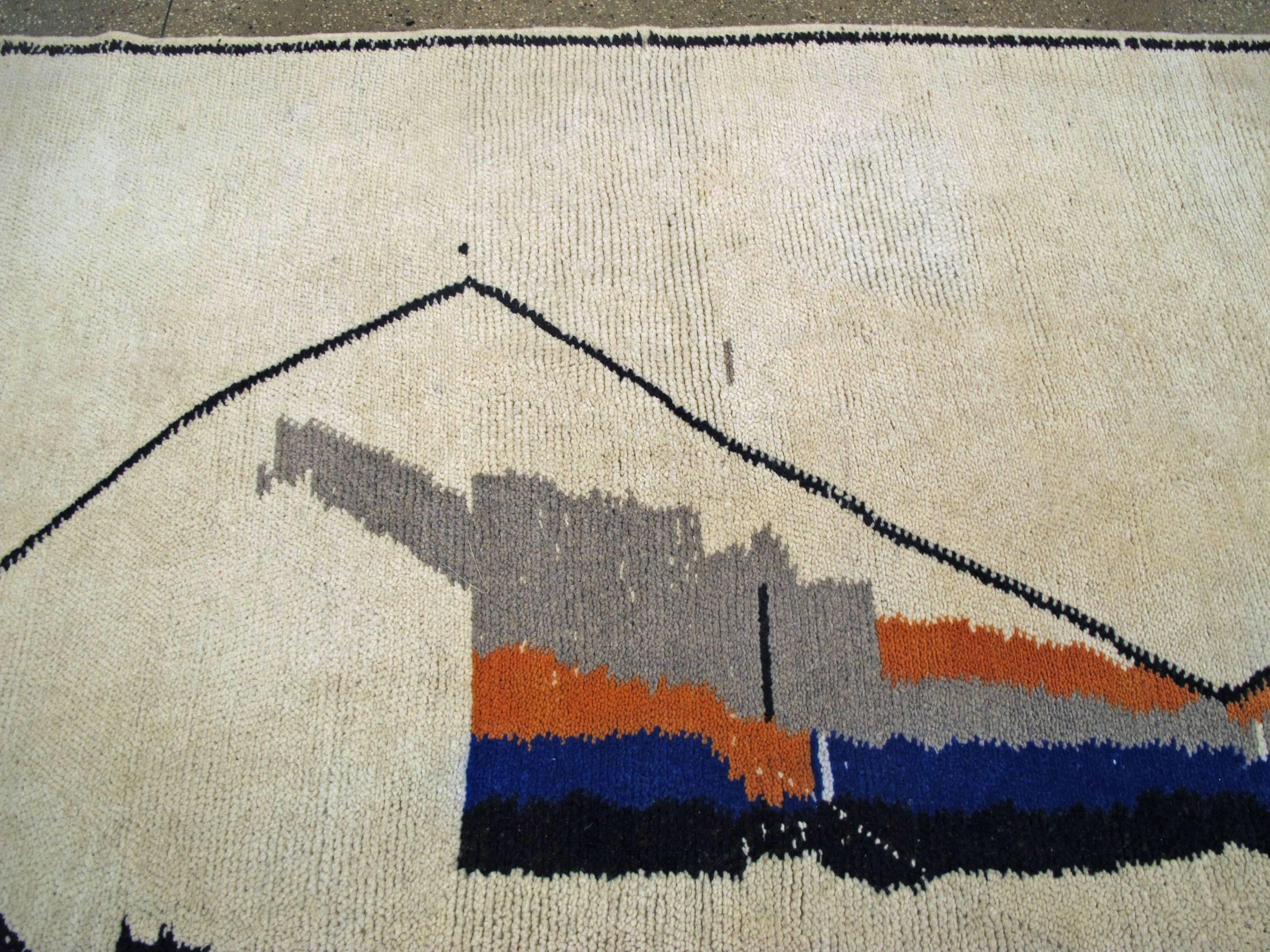 Wool Modern Moroccan Rug For Sale