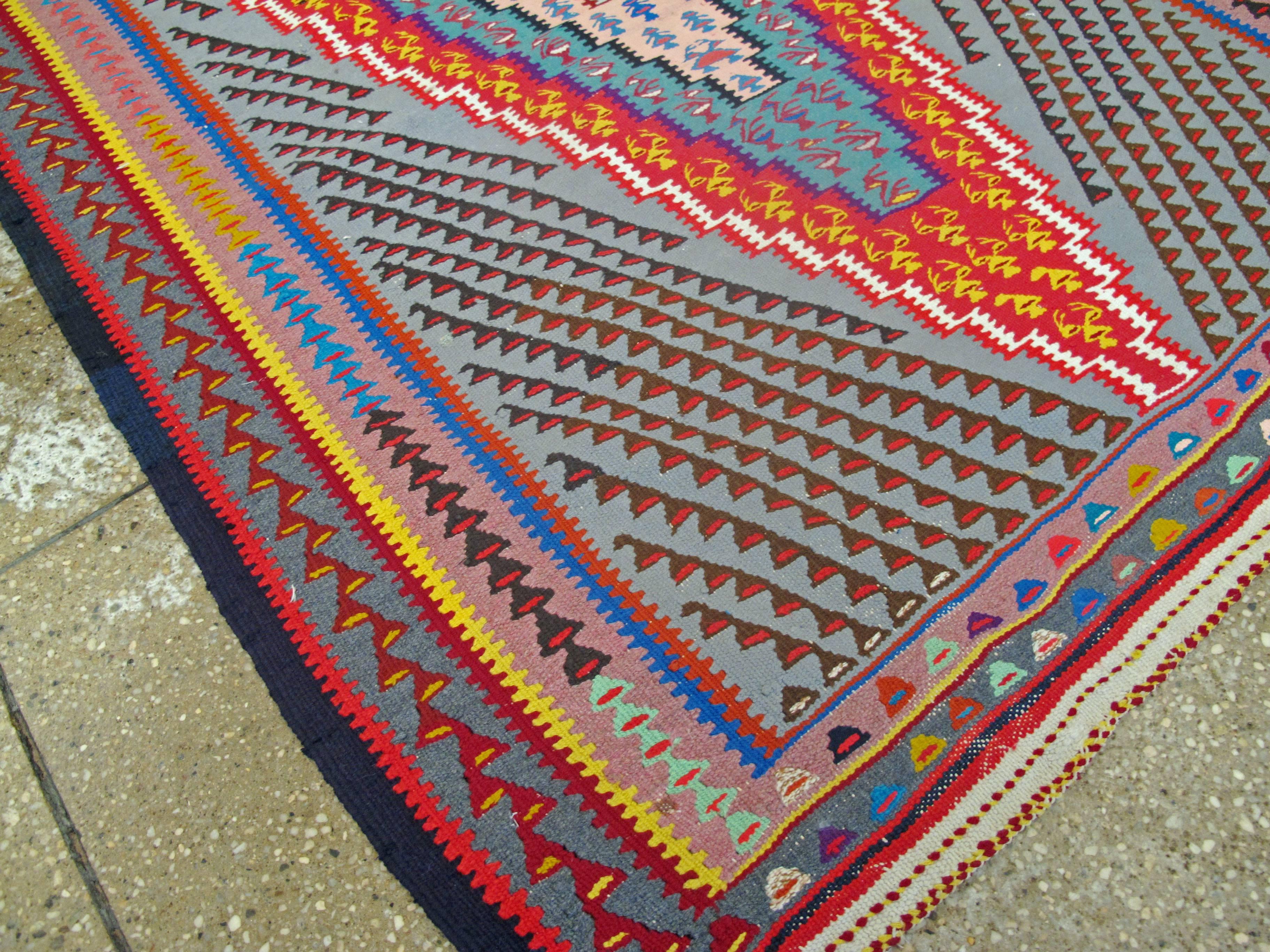 20th Century Vintage Persian Kilim Flat-Weave