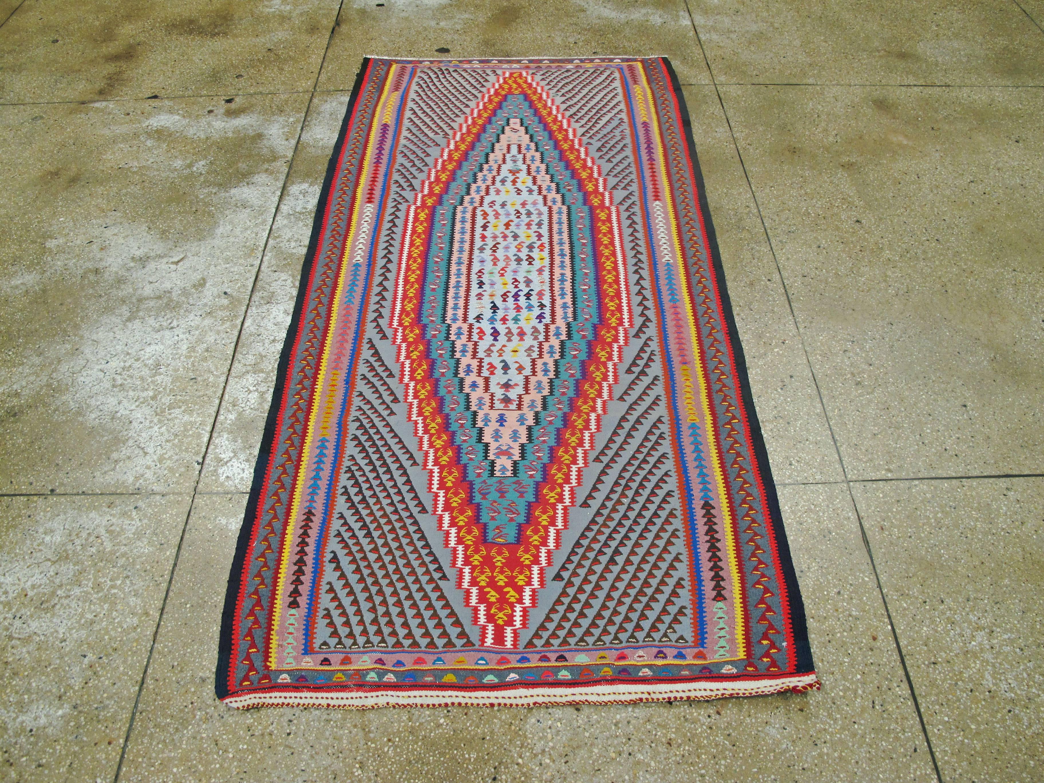 Vintage Persian Kilim Flat-Weave In Excellent Condition In New York, NY