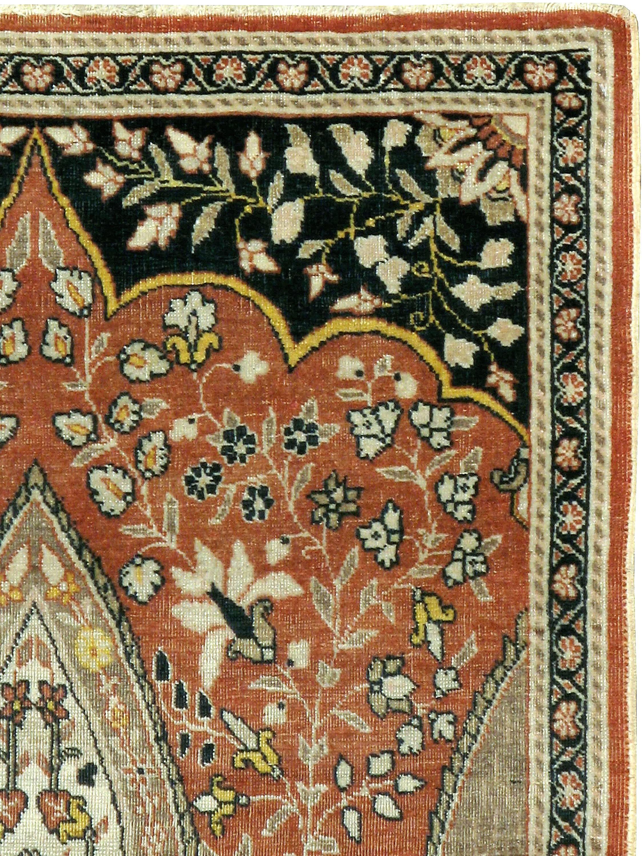 An antique Persian Tabriz Haji Jalili carpet from the first quarter of the 20th century.