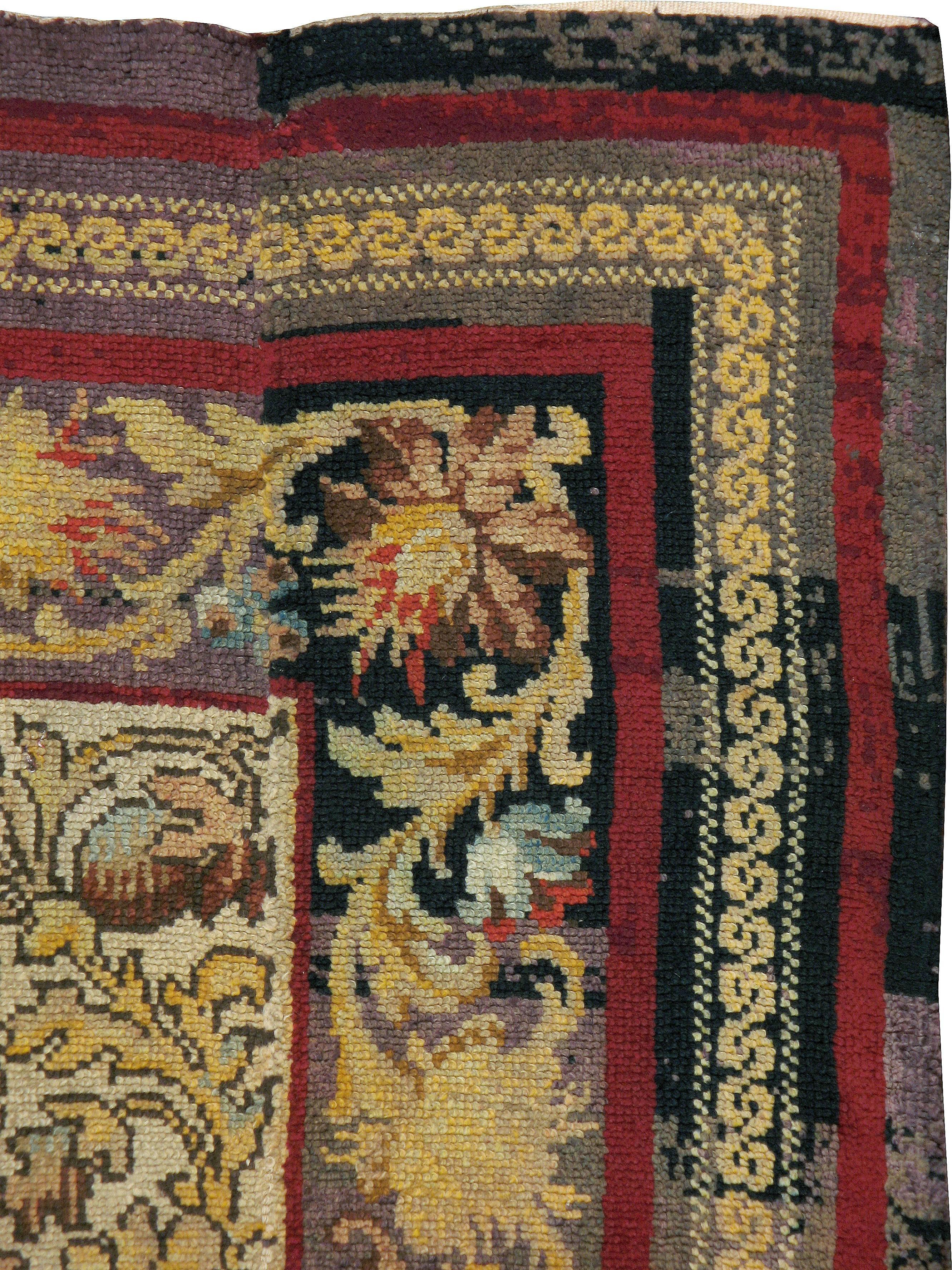 Irischer Donegal-Teppich, Vintage (Arts and Crafts) im Angebot