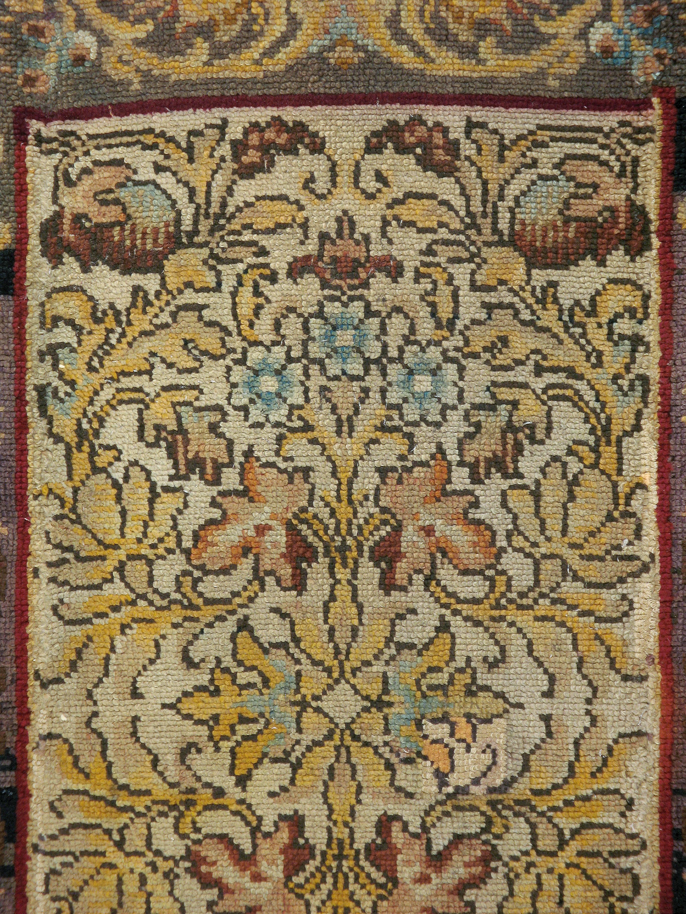Ein alter irischer Donegal-Teppich aus der Mitte des 20. Jahrhunderts.
