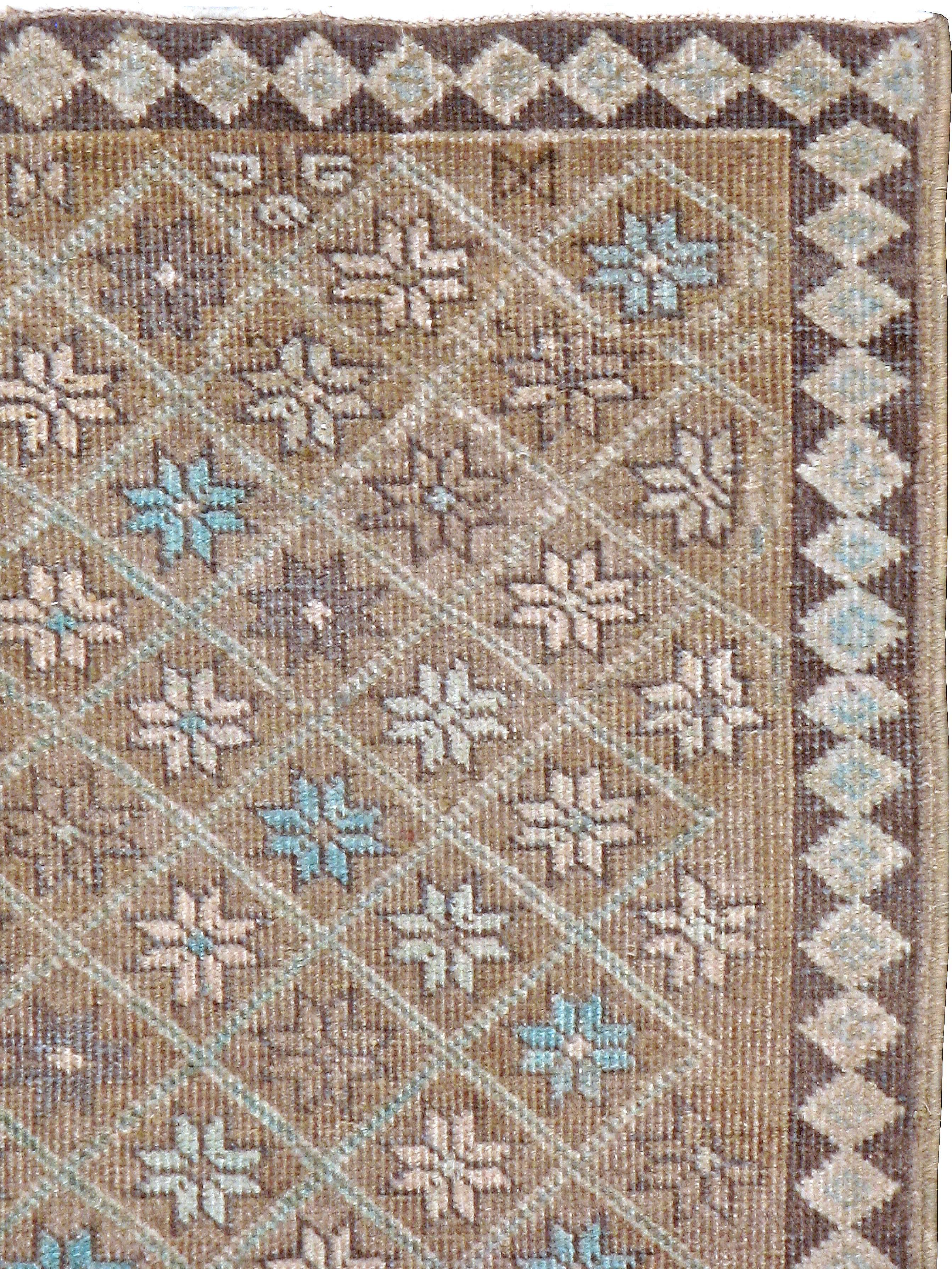 Mid-Century Modern Tapis persan vintage de Tabriz en vente