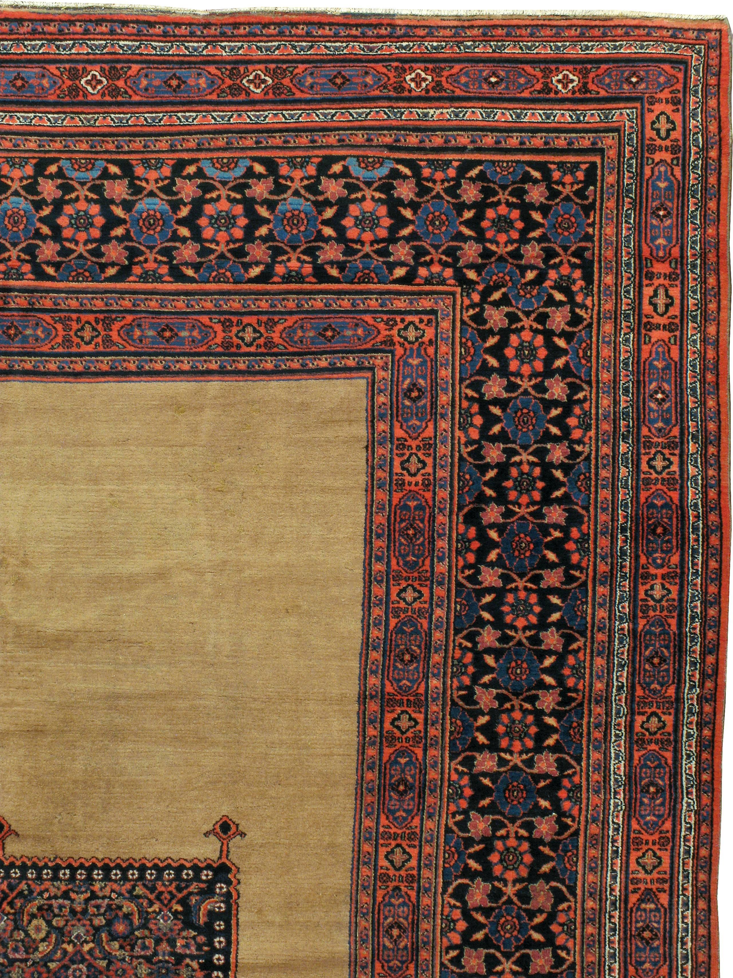 Khorassan Antique Persian Dorokhsh Rug For Sale