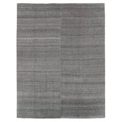 Contemporary Turkish Room Size Carpet in a Grey Minimalist Design