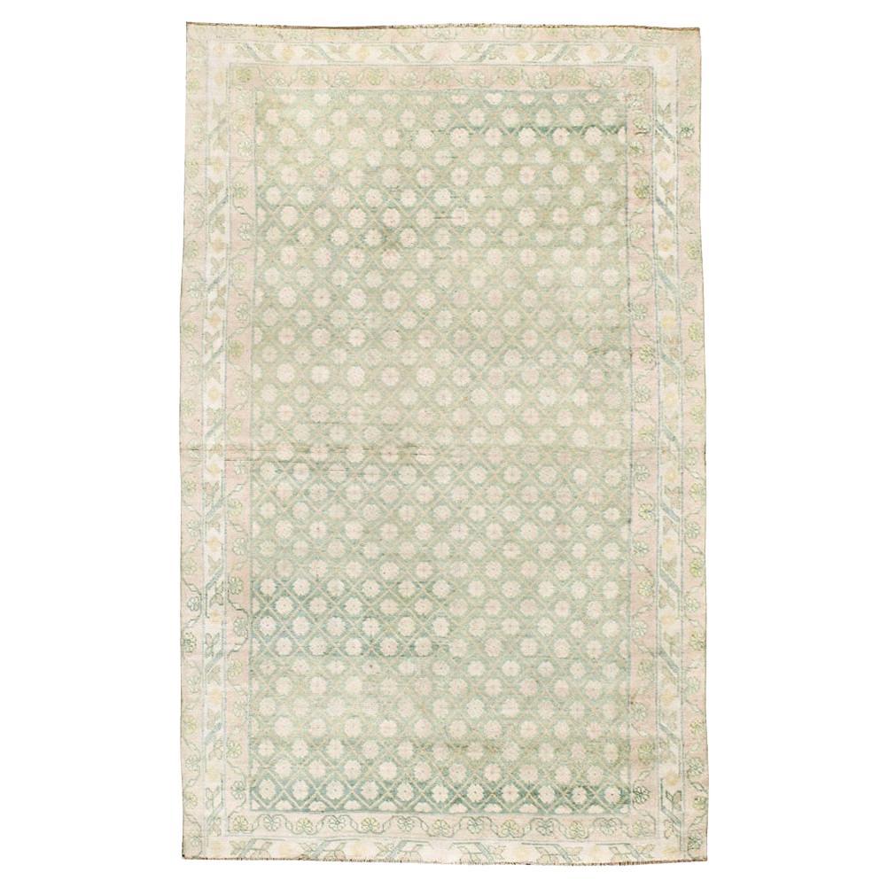 Alfombra vintage india Agra de algodón