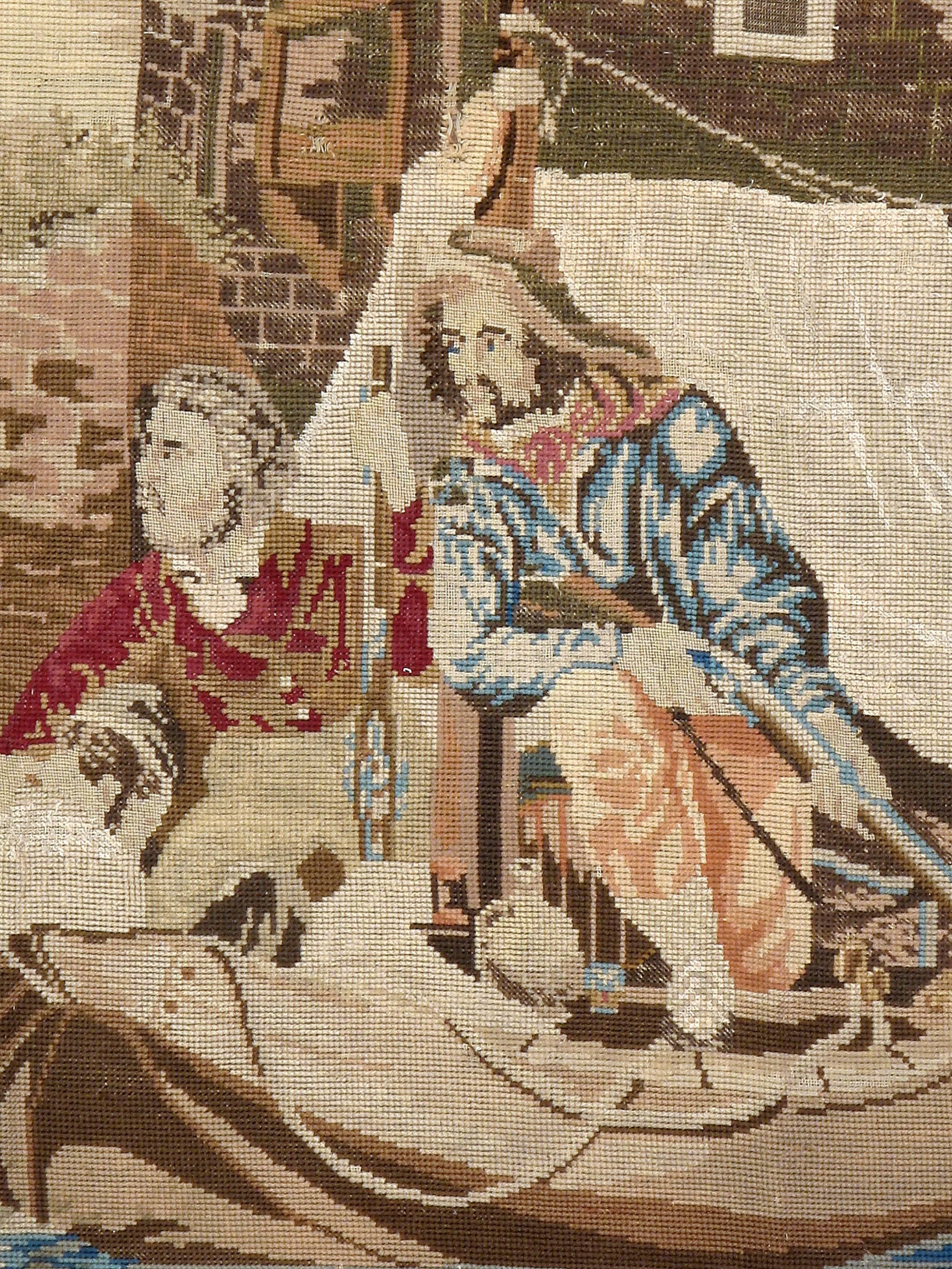 An antique European tapestry from the first quarter of the 20th century.