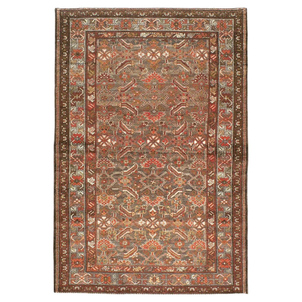 Tapis d'appoint persan Malayer du début du 20e siècle fait à la main