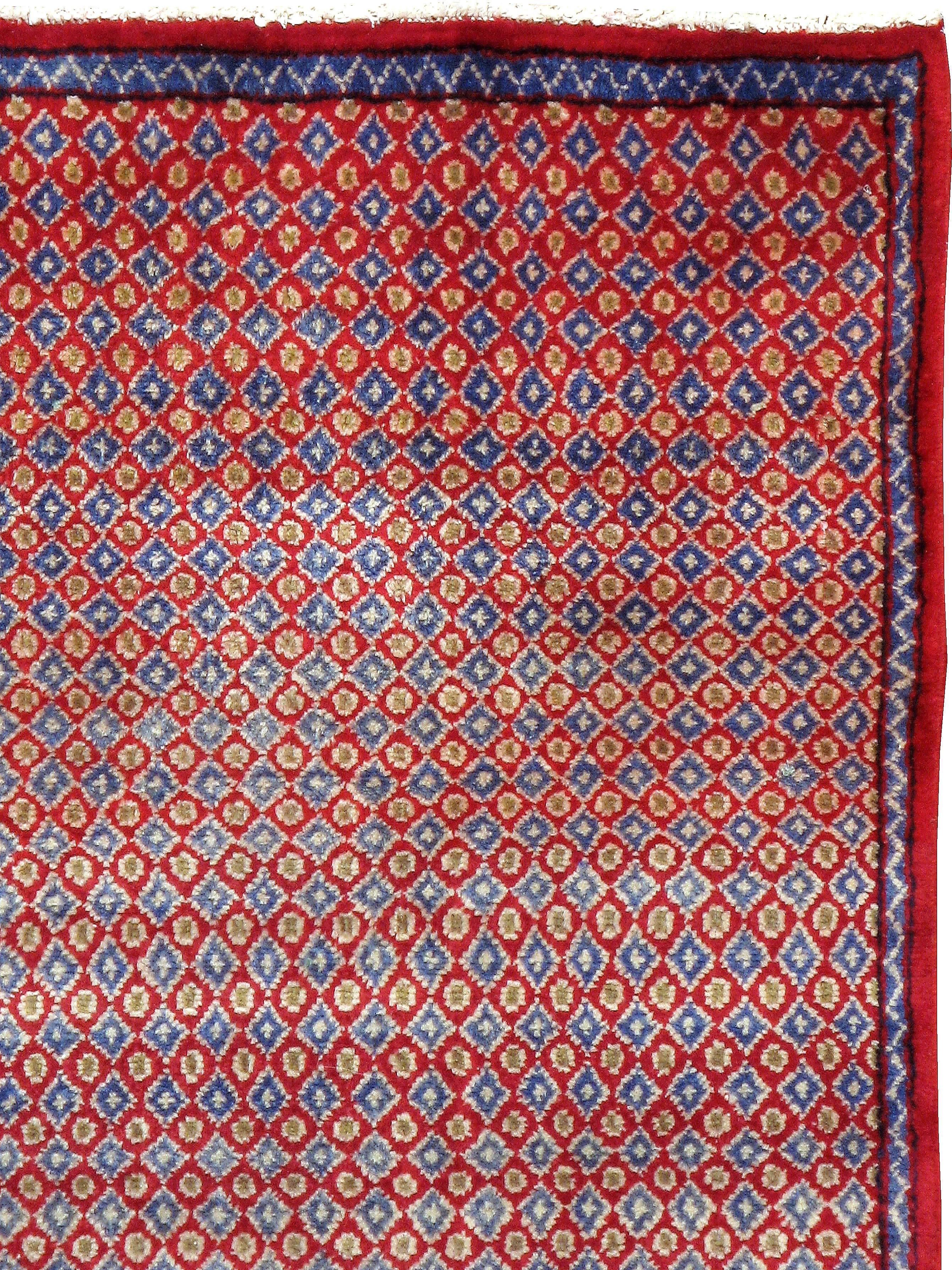 A vintage Persian Kashan carpet with a modernist design from the second quarter of the 20th century.